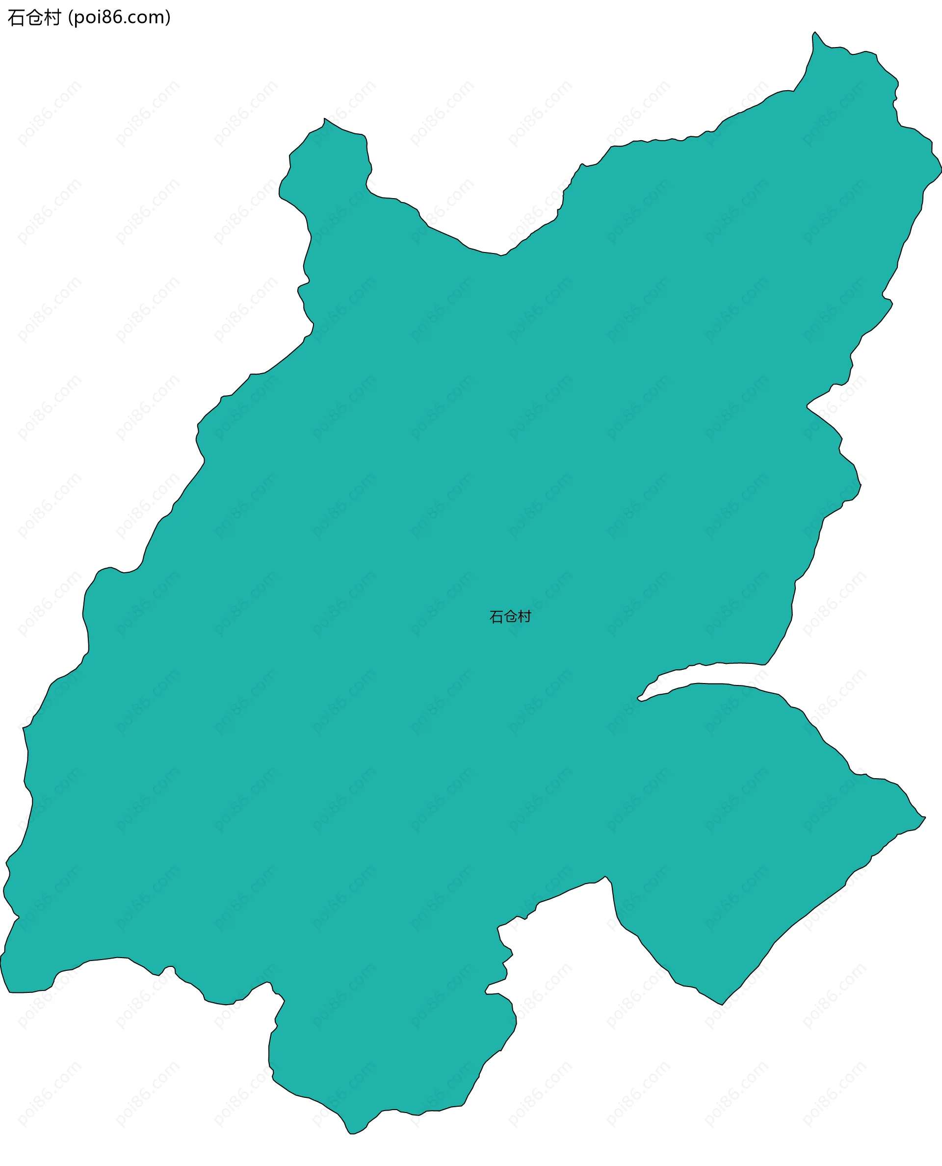 石仓村边界地图