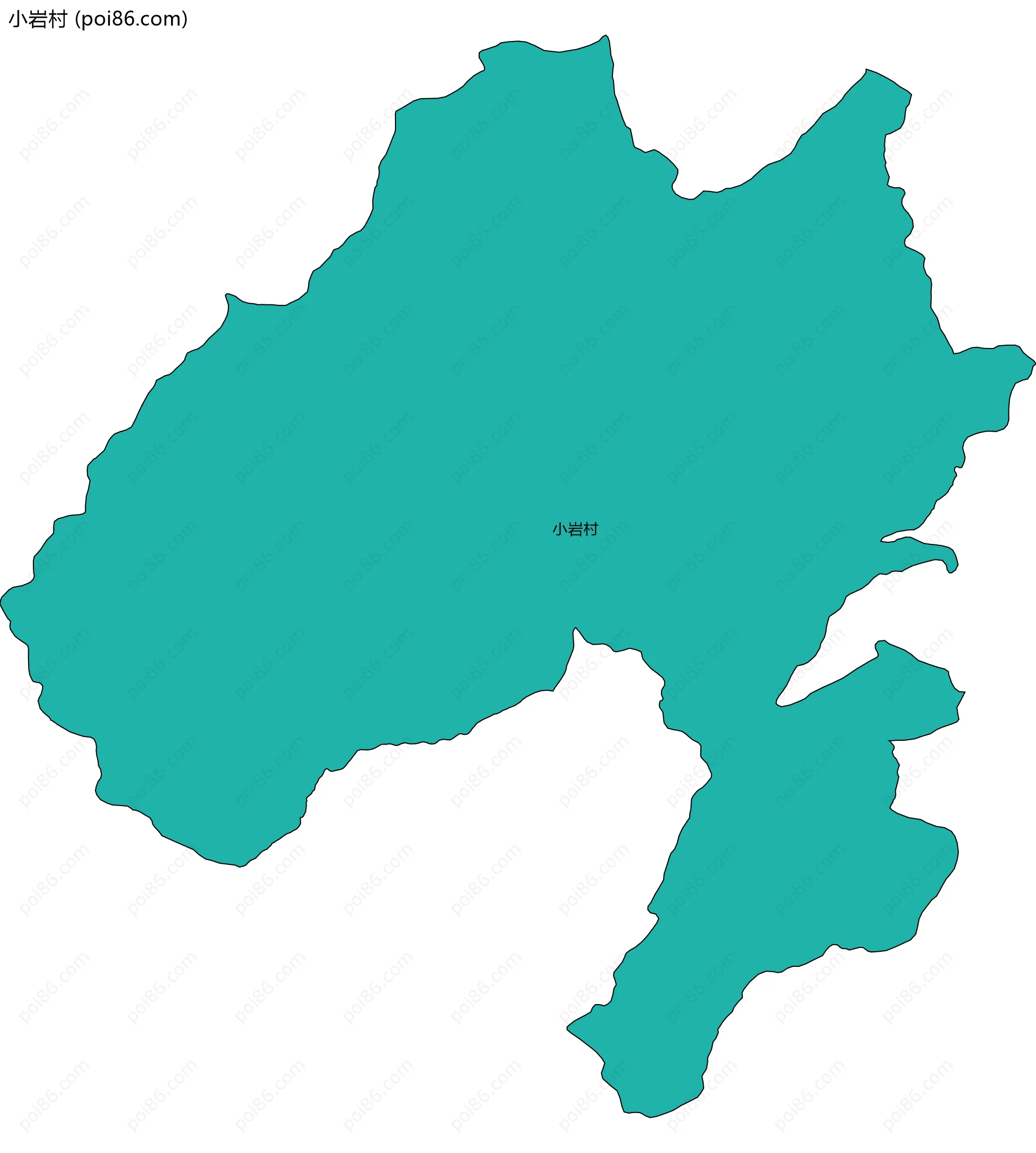 小岩村边界地图