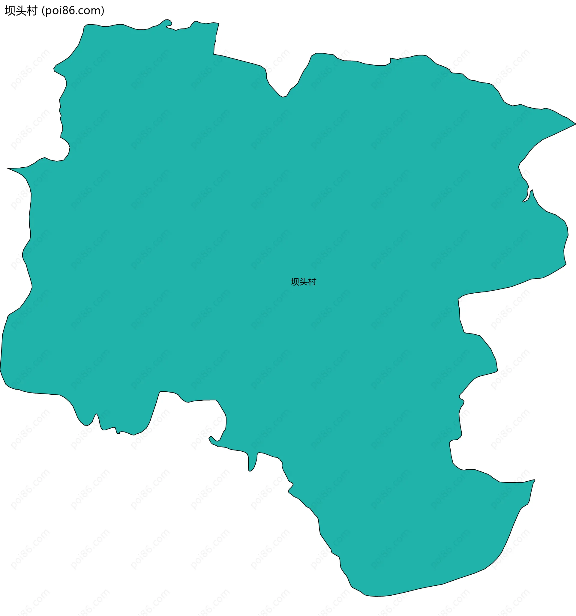 坝头村边界地图