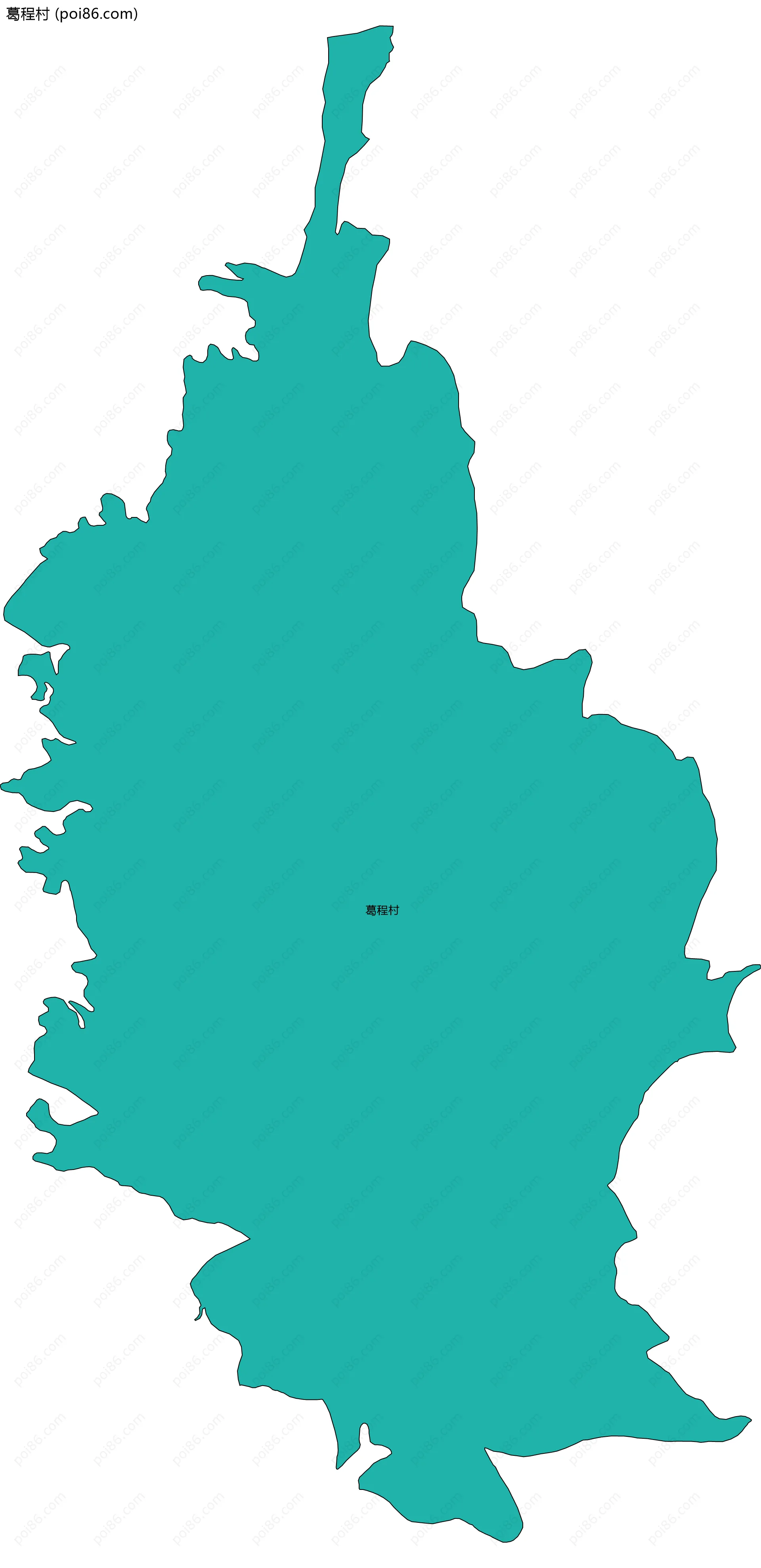 葛程村边界地图