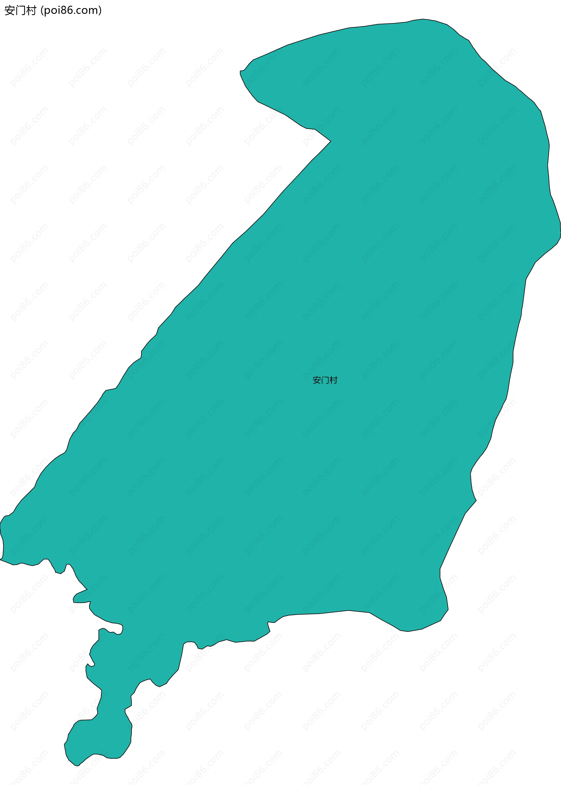 安门村边界地图
