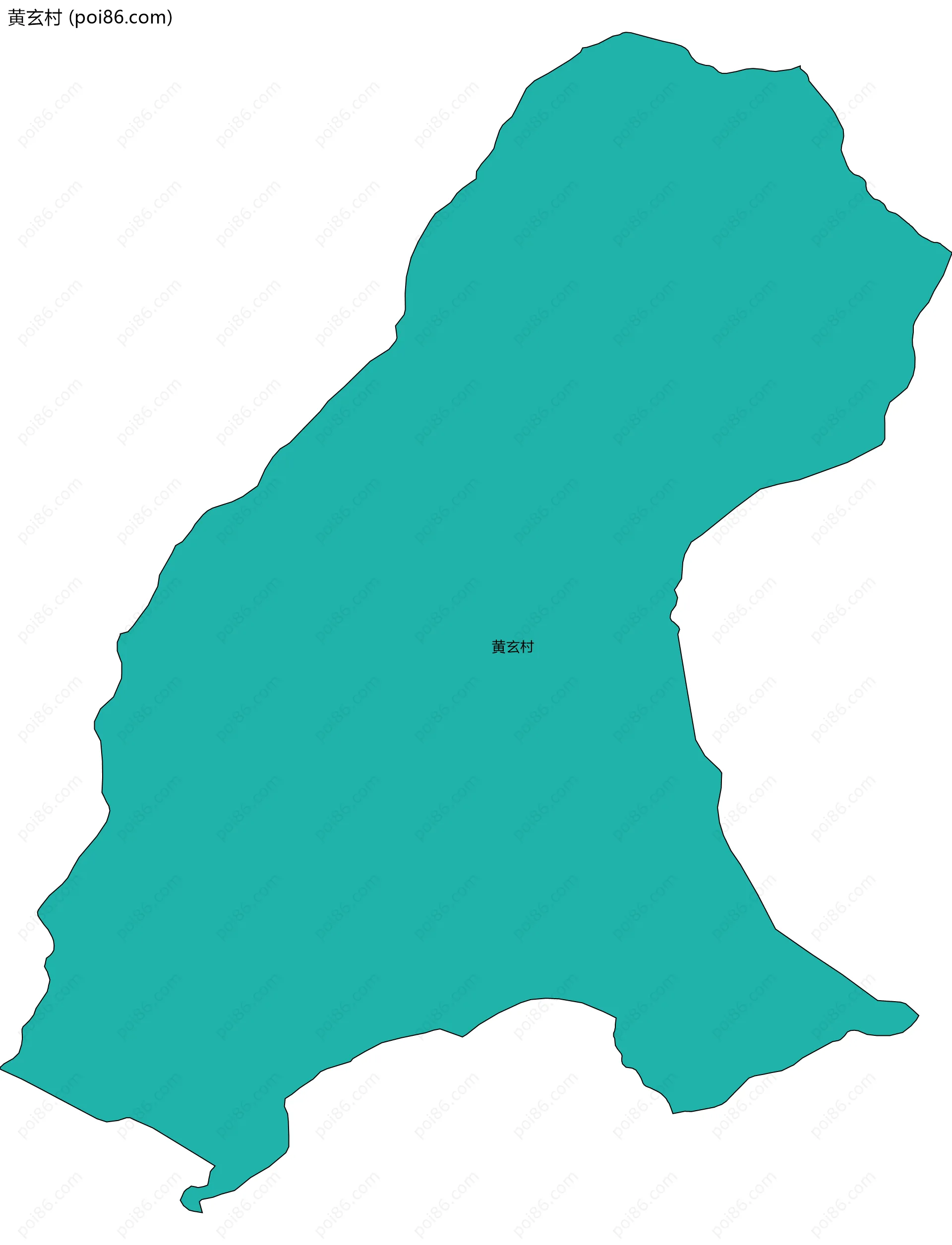 黄玄村边界地图