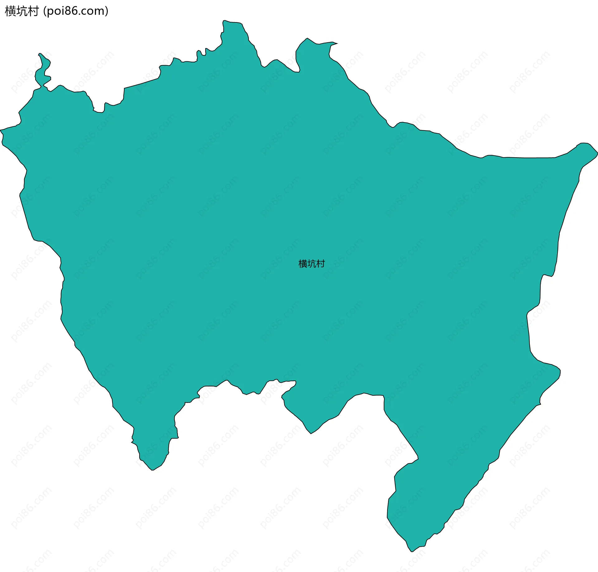 横坑村边界地图