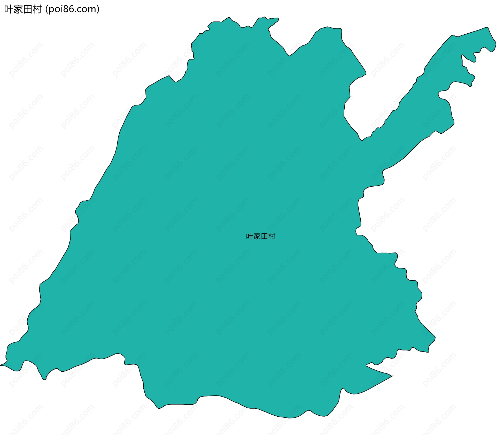 叶家田村边界地图