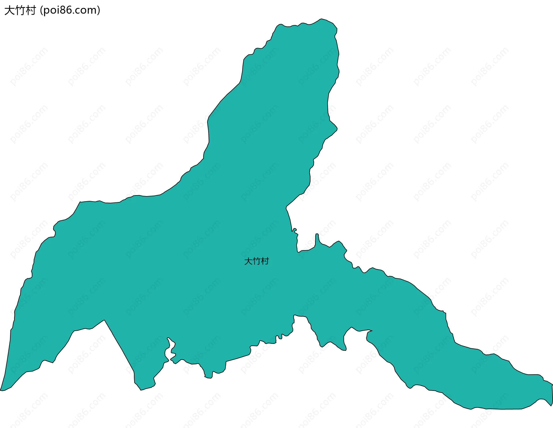 大竹村边界地图