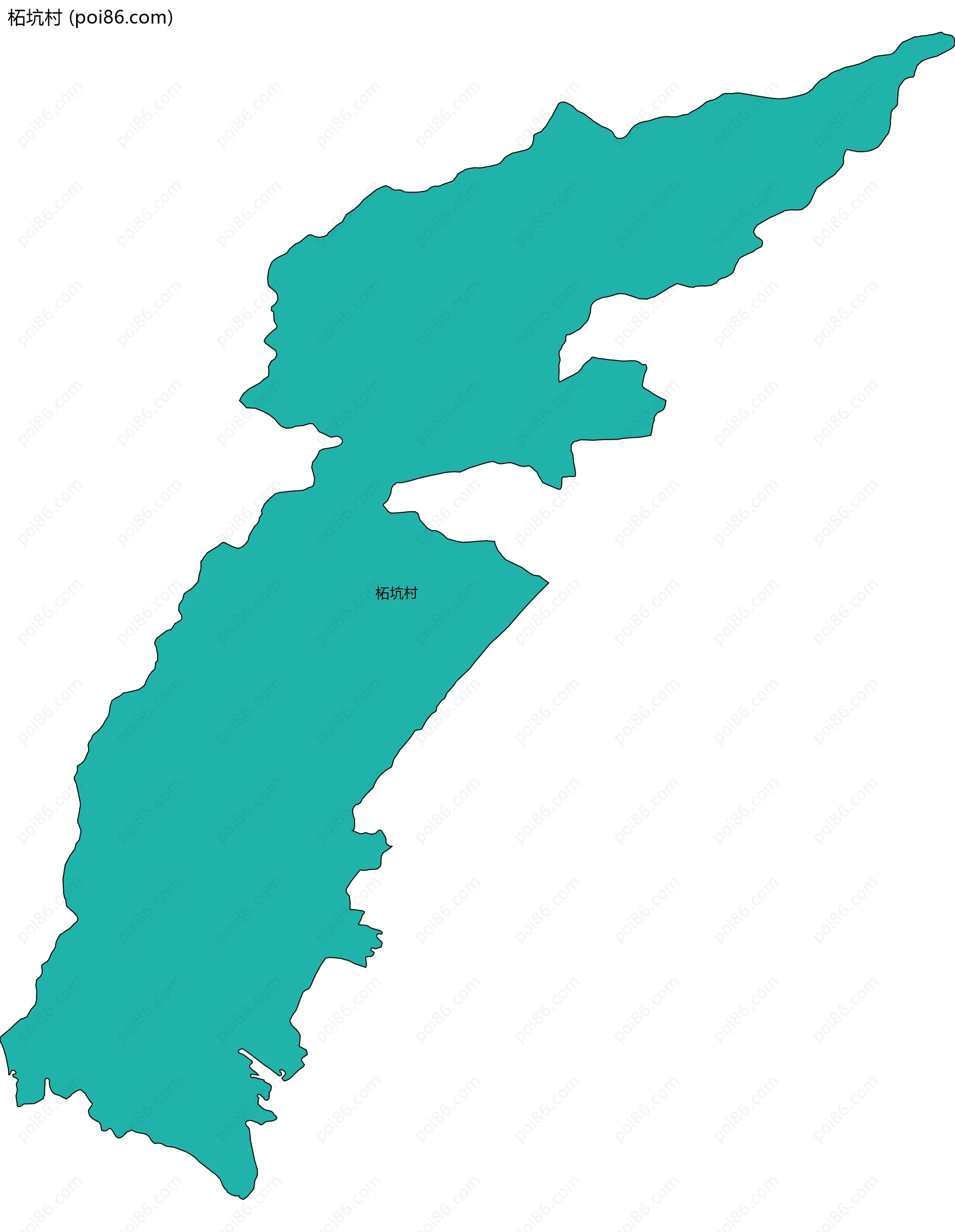 柘坑村边界地图