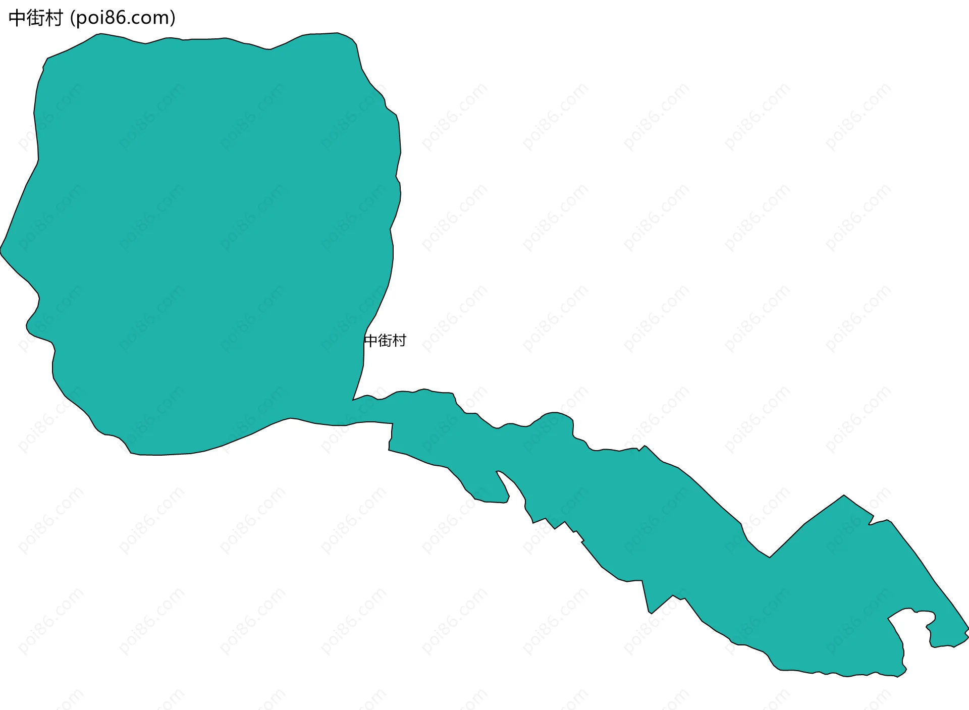 中街村边界地图