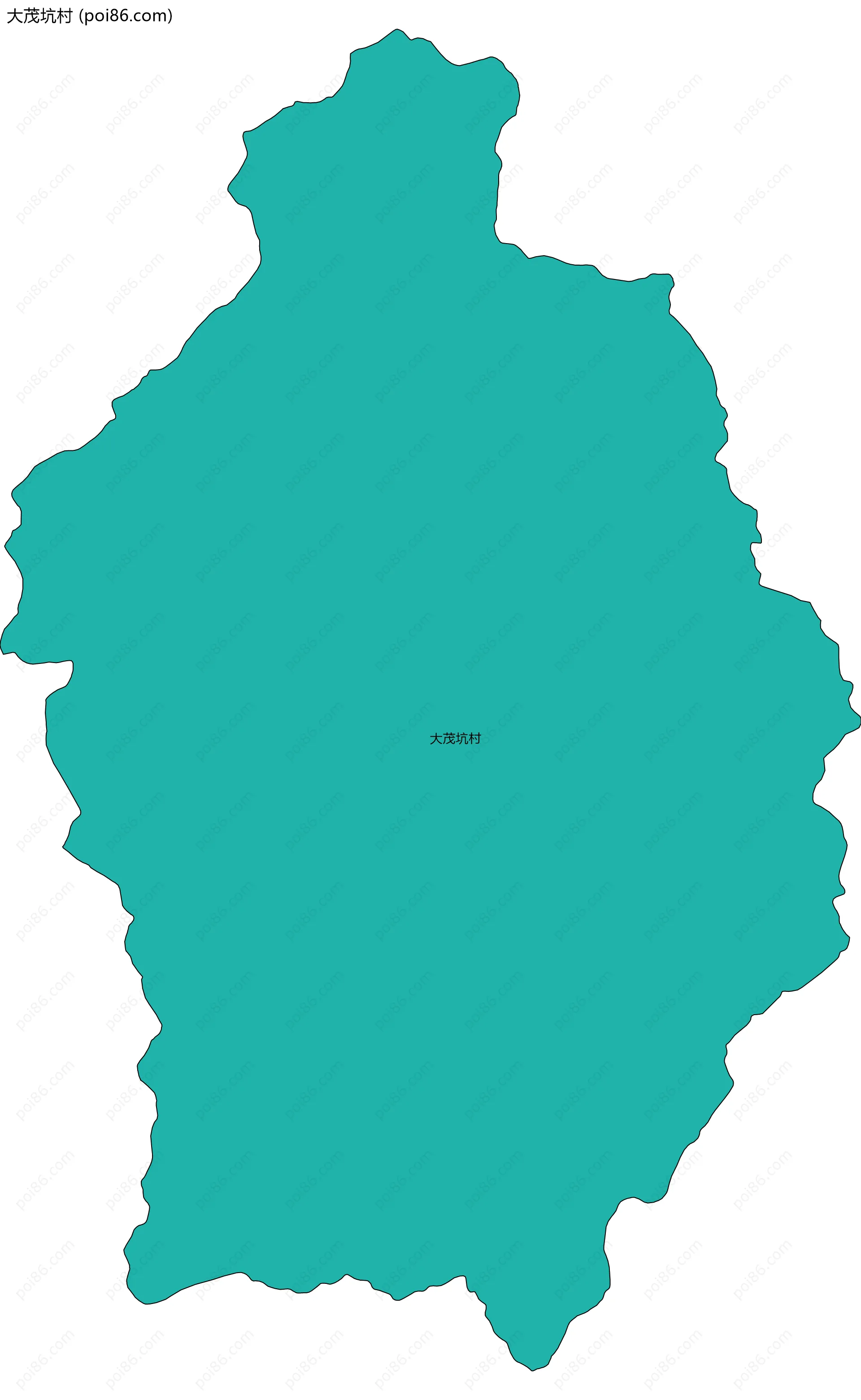 大茂坑村边界地图