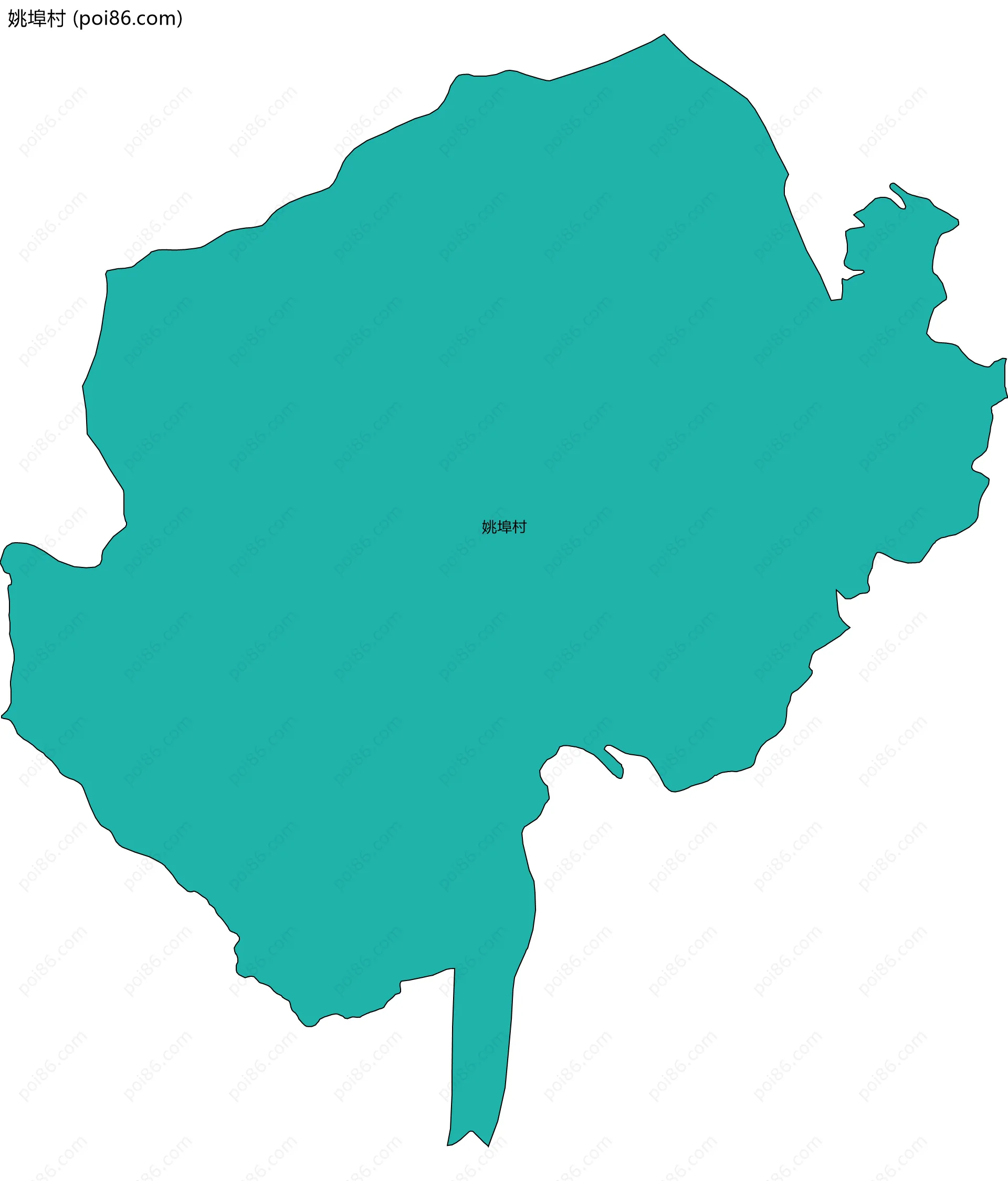 姚埠村边界地图