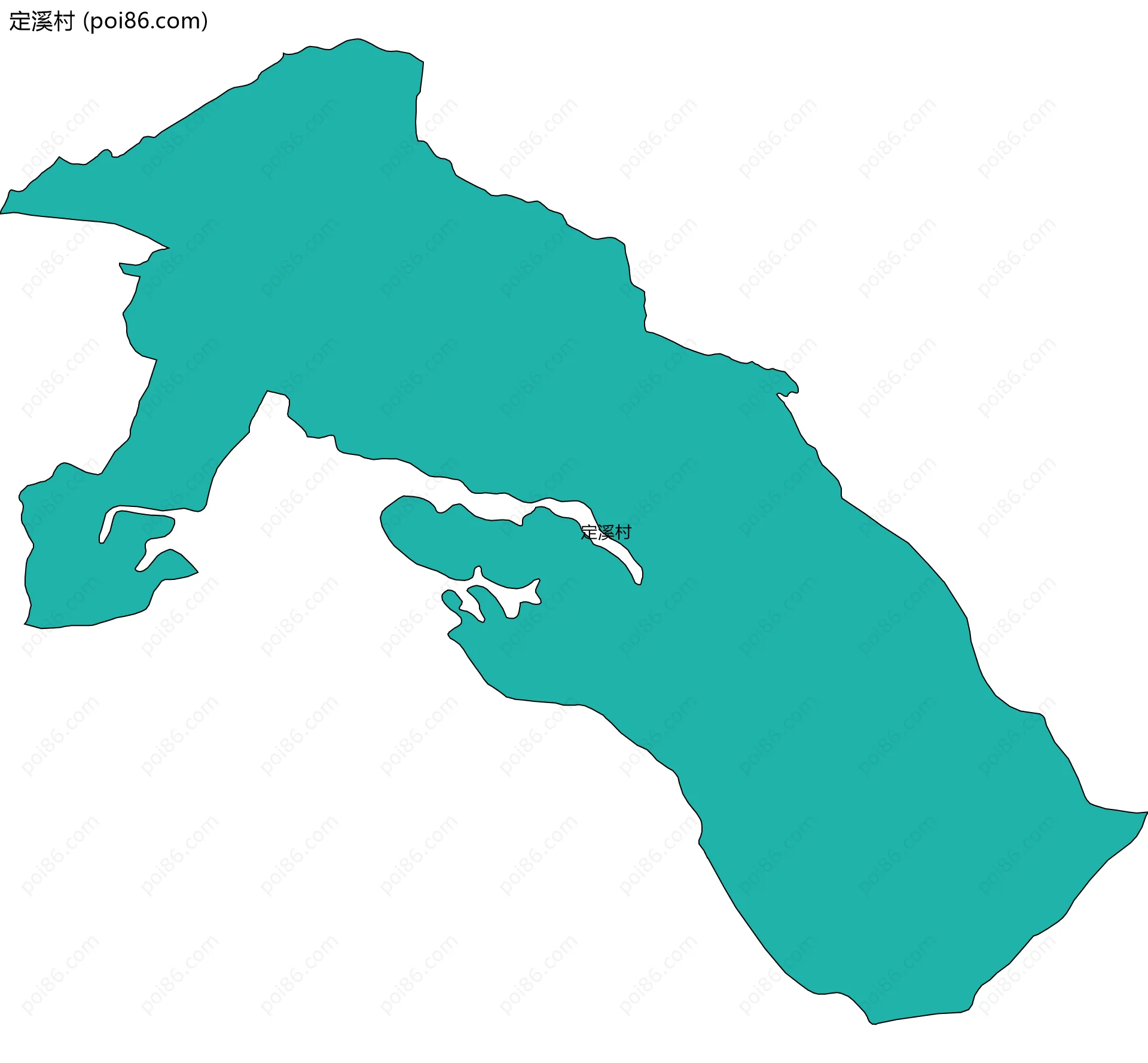 定溪村边界地图
