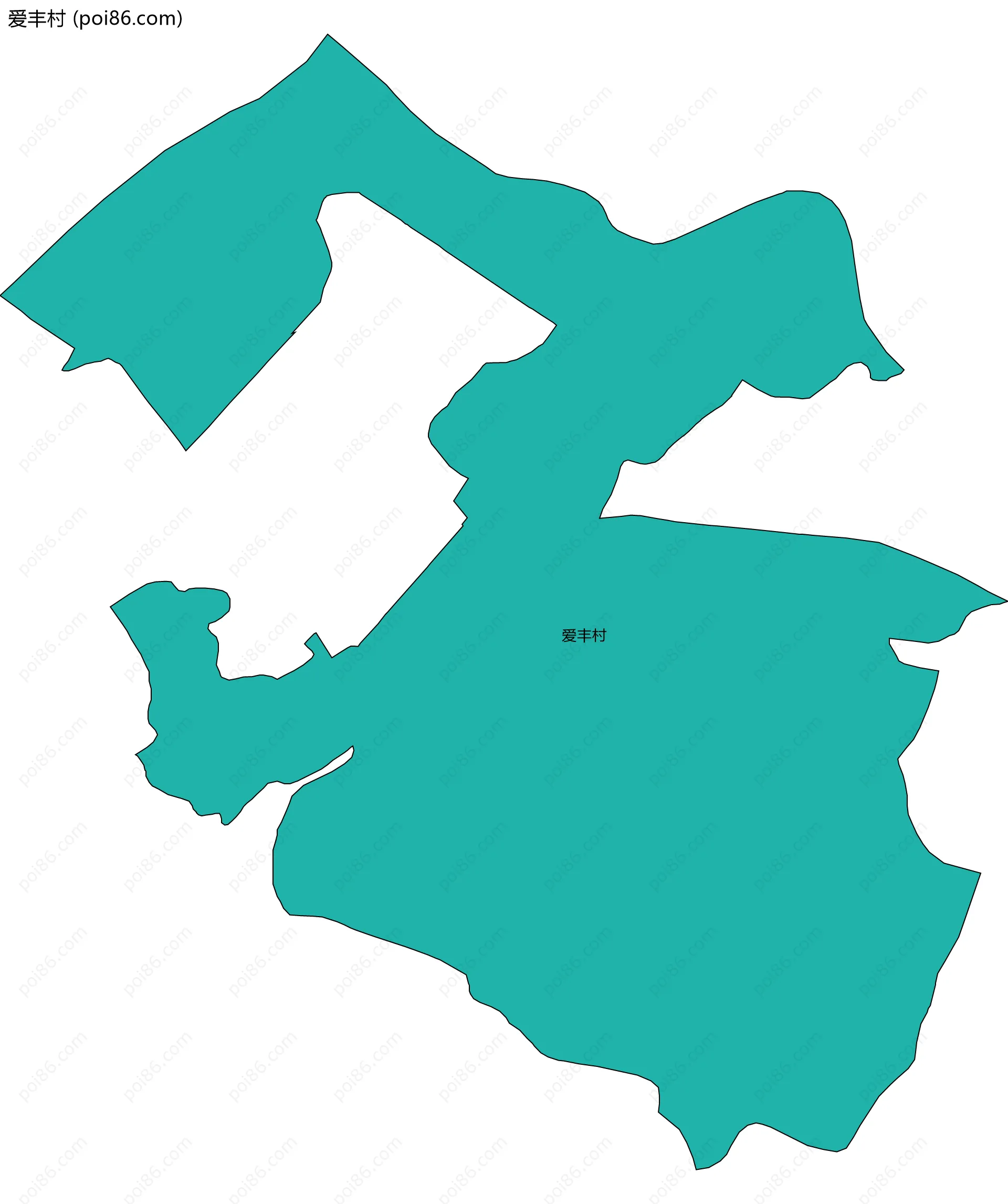 爱丰村边界地图