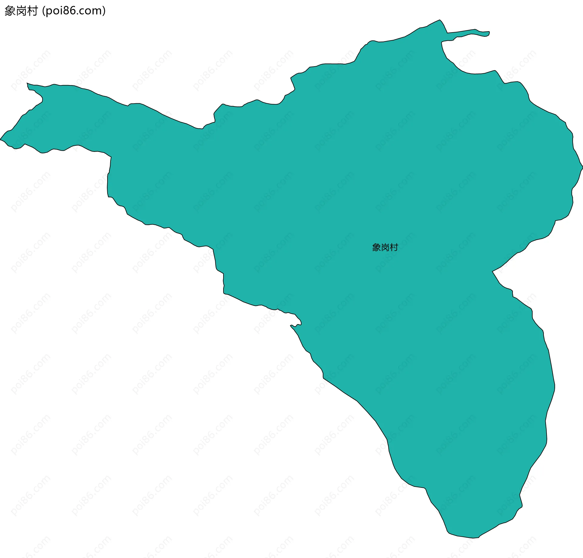 象岗村边界地图