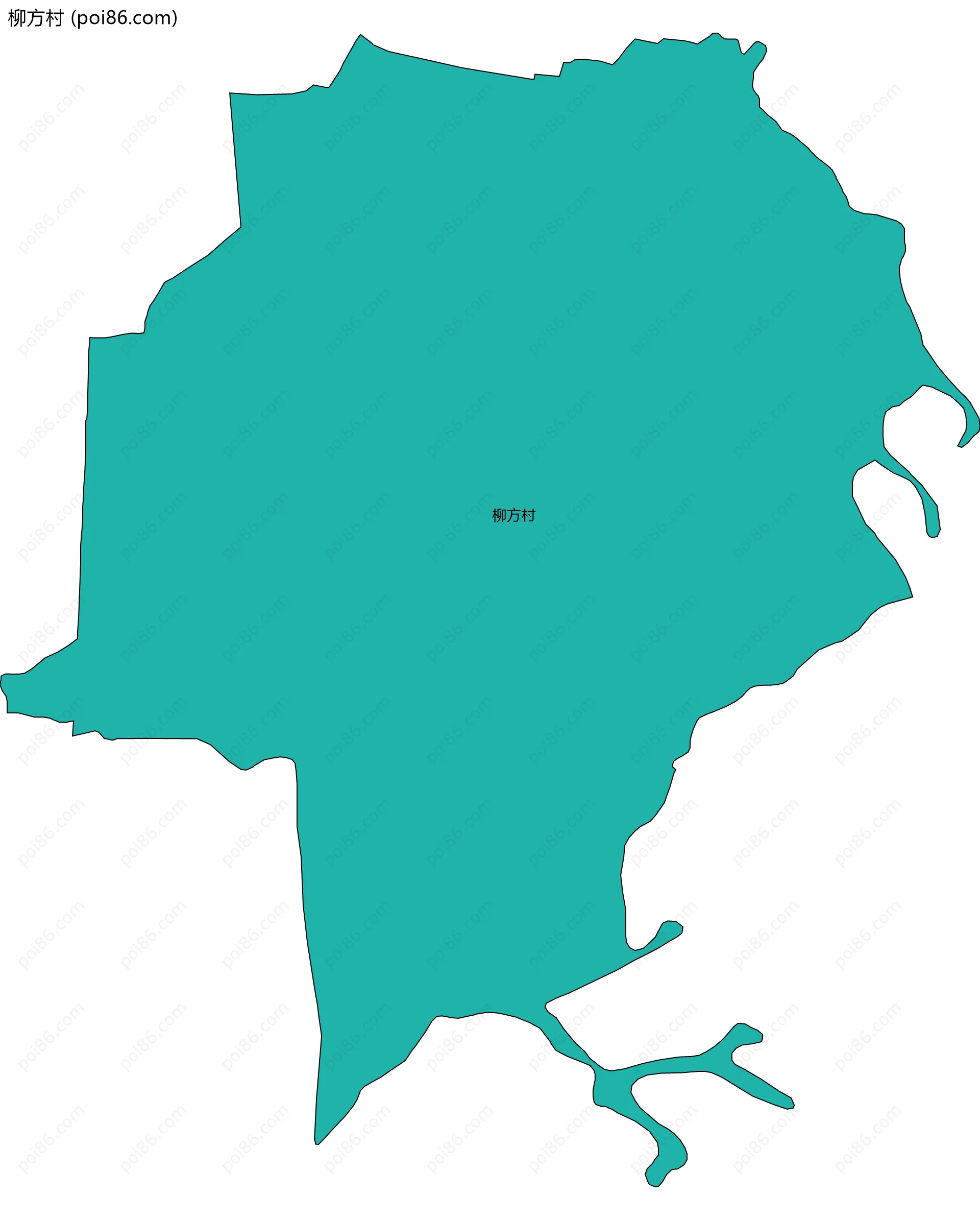 柳方村边界地图