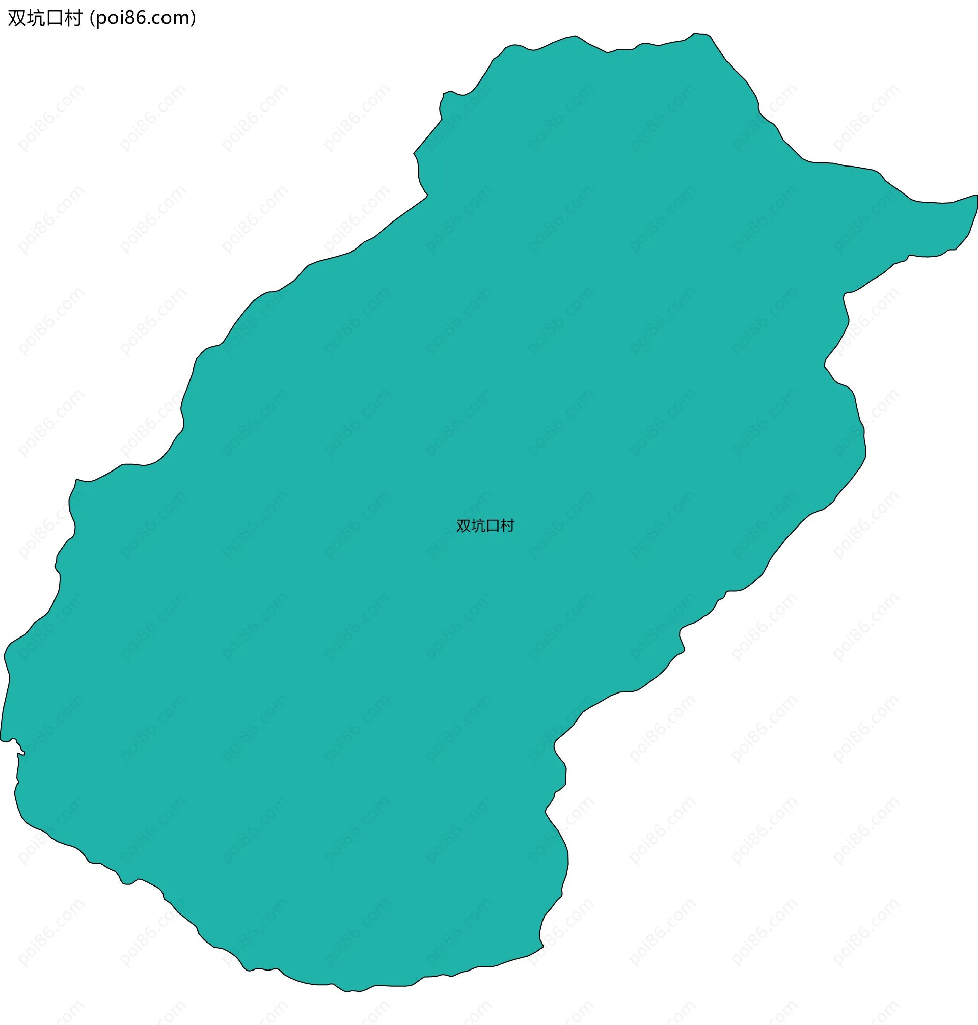 双坑口村边界地图