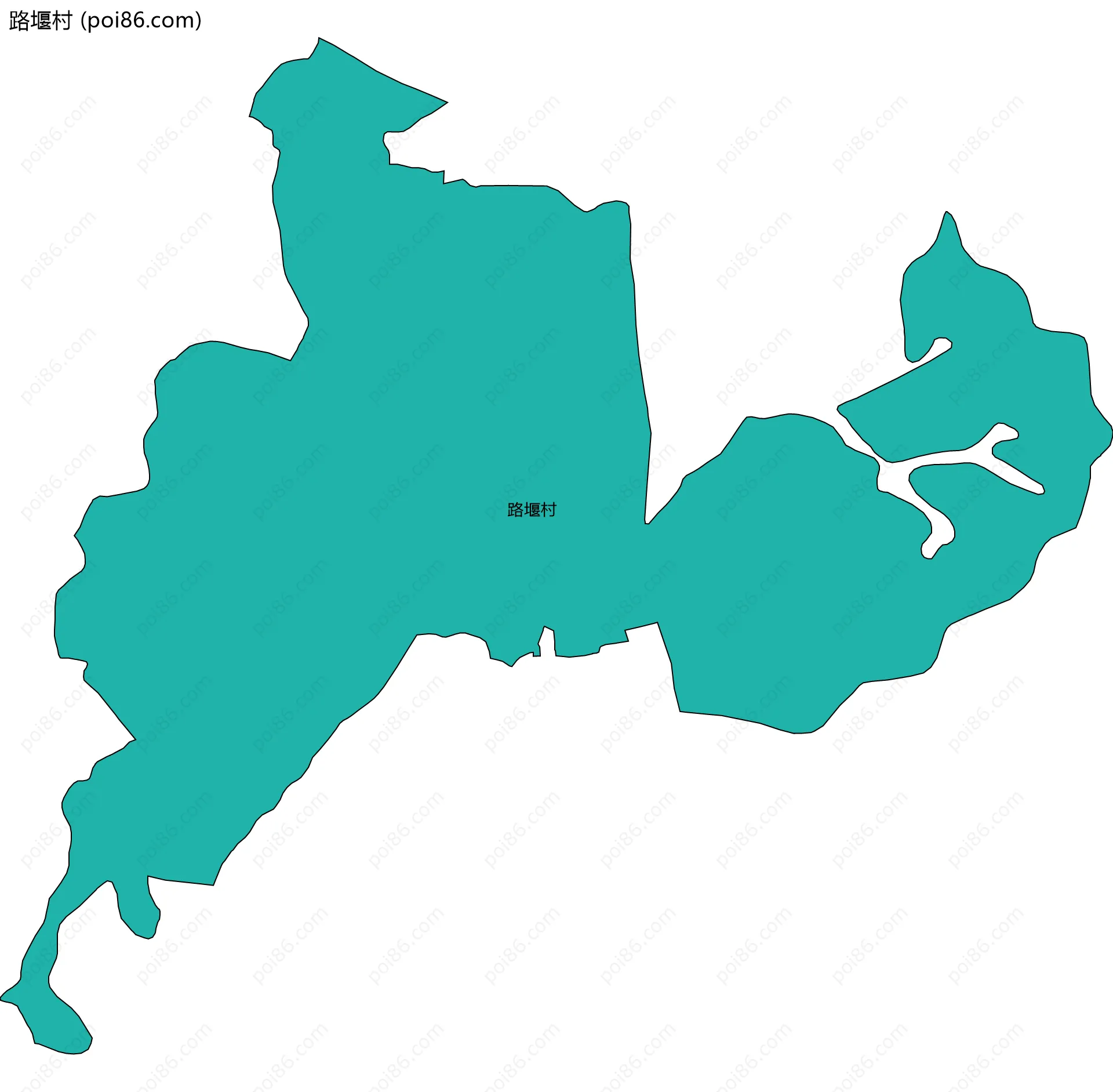 路堰村边界地图