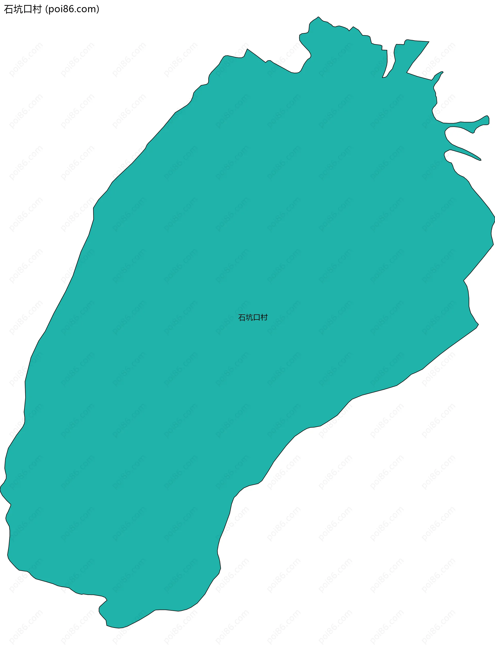 石坑口村边界地图