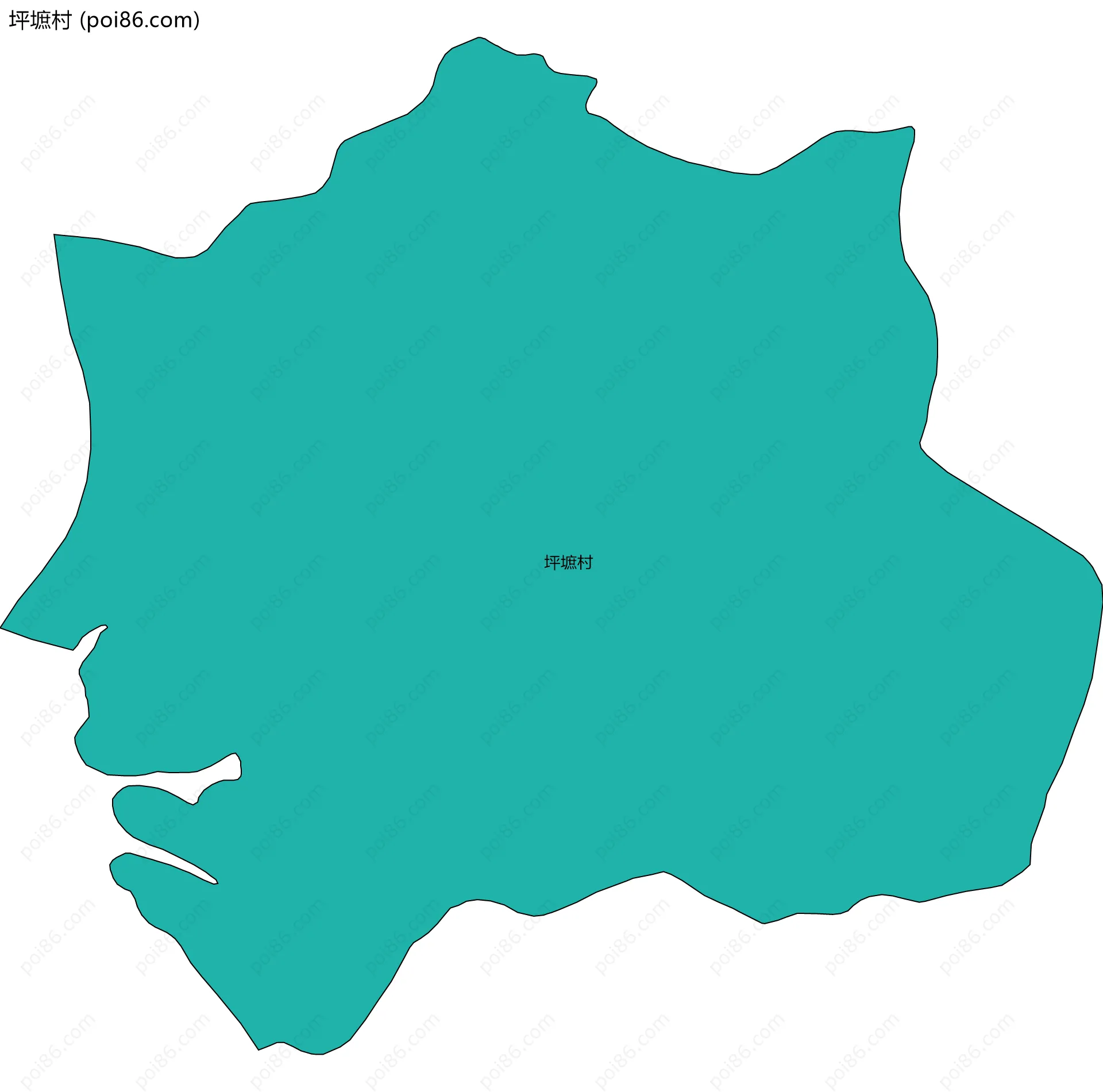 坪墌村边界地图