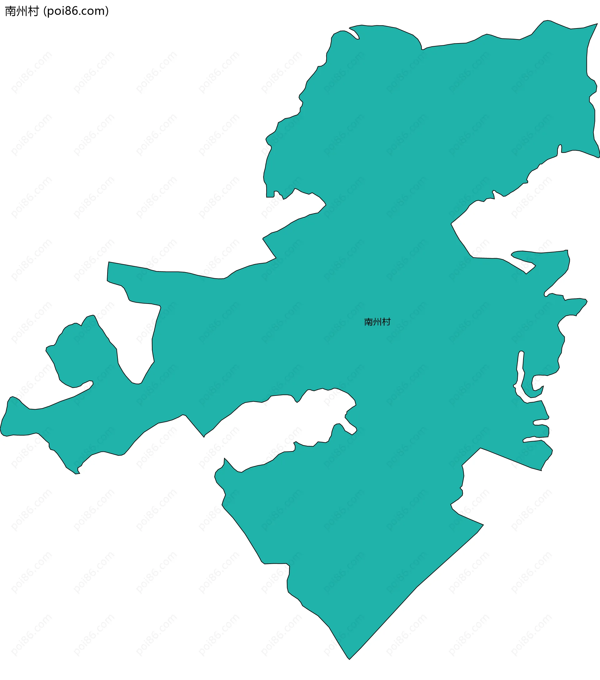 南州村边界地图