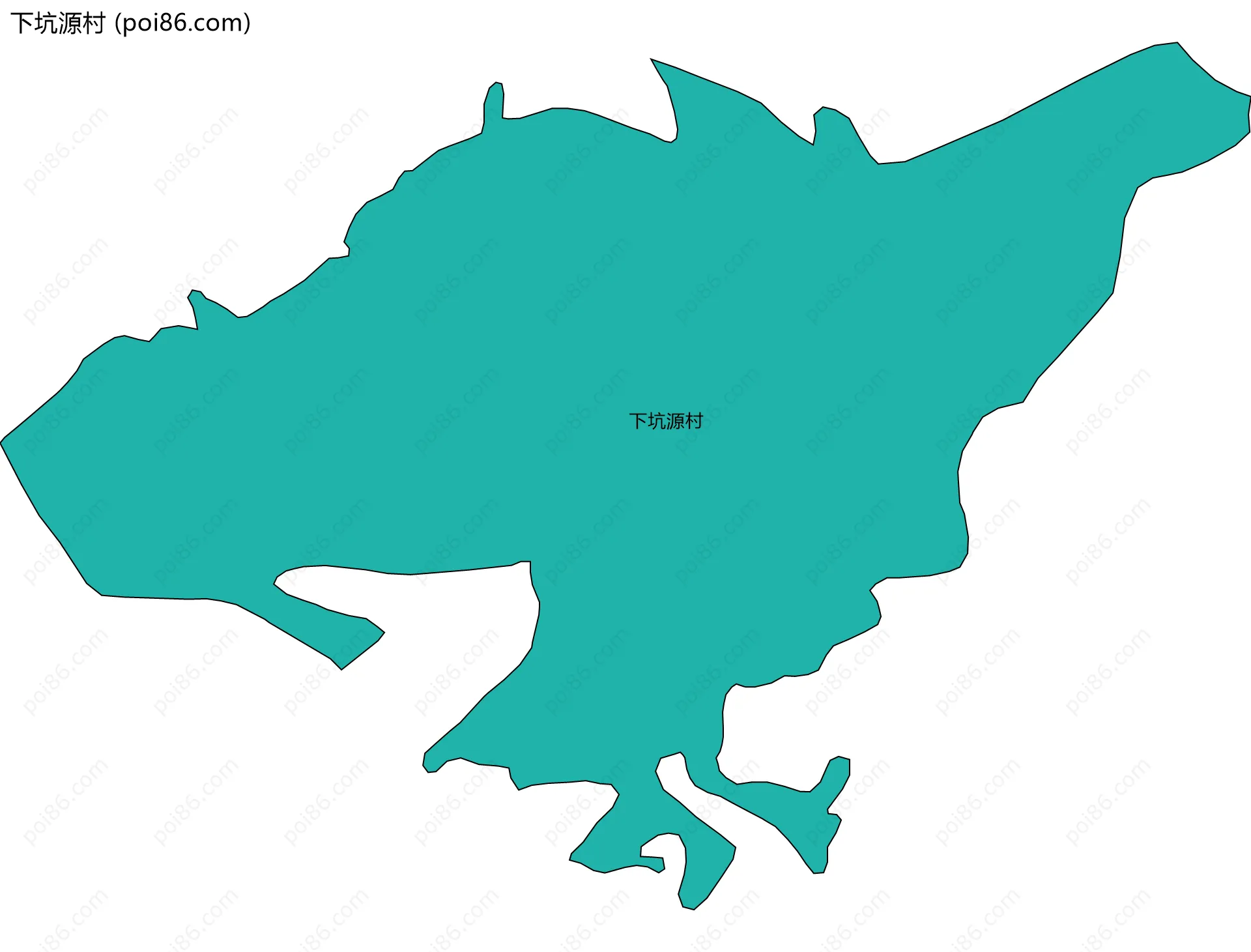 下坑源村边界地图