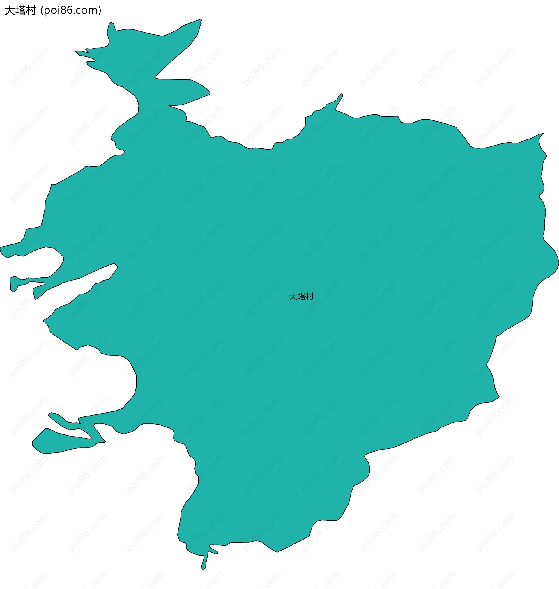 大塔村边界地图