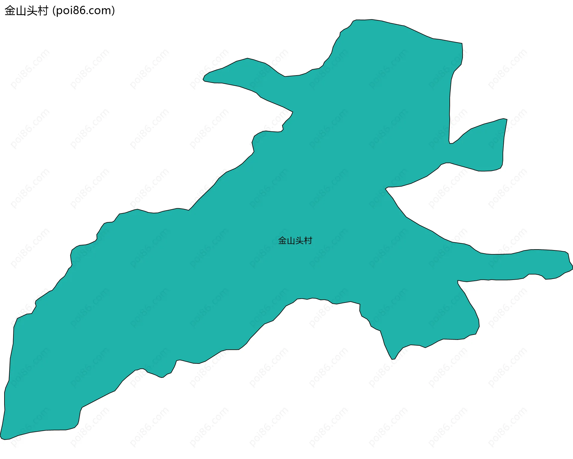 金山头村边界地图