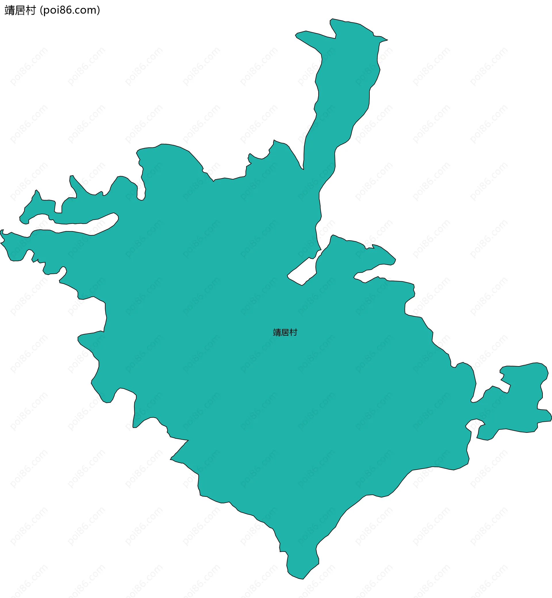 靖居村边界地图