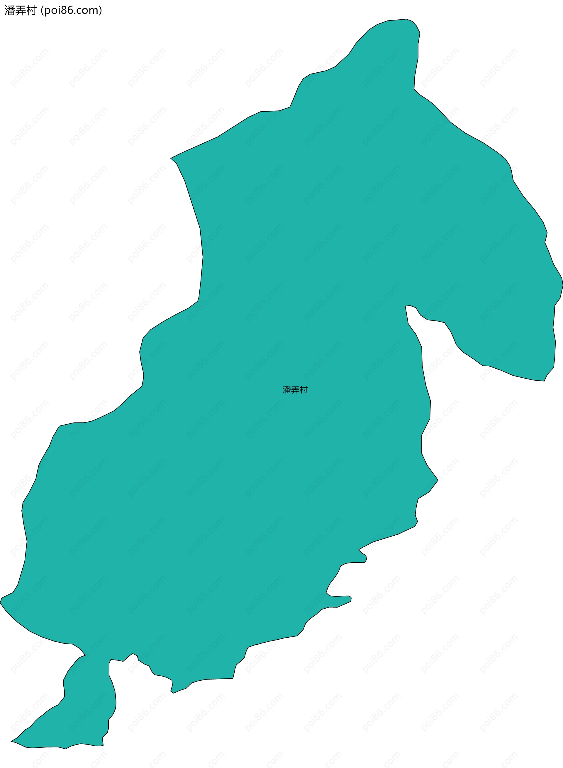 潘弄村边界地图