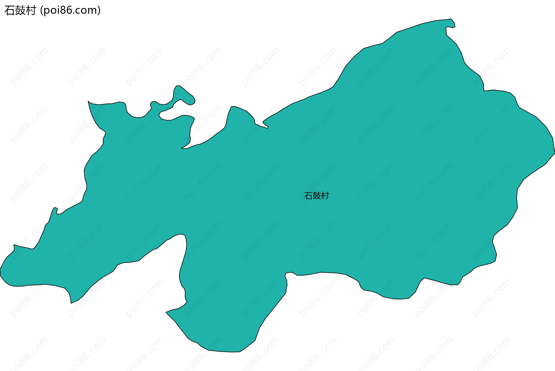 石鼓村边界地图