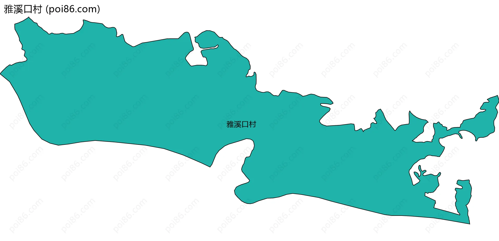 雅溪口村边界地图