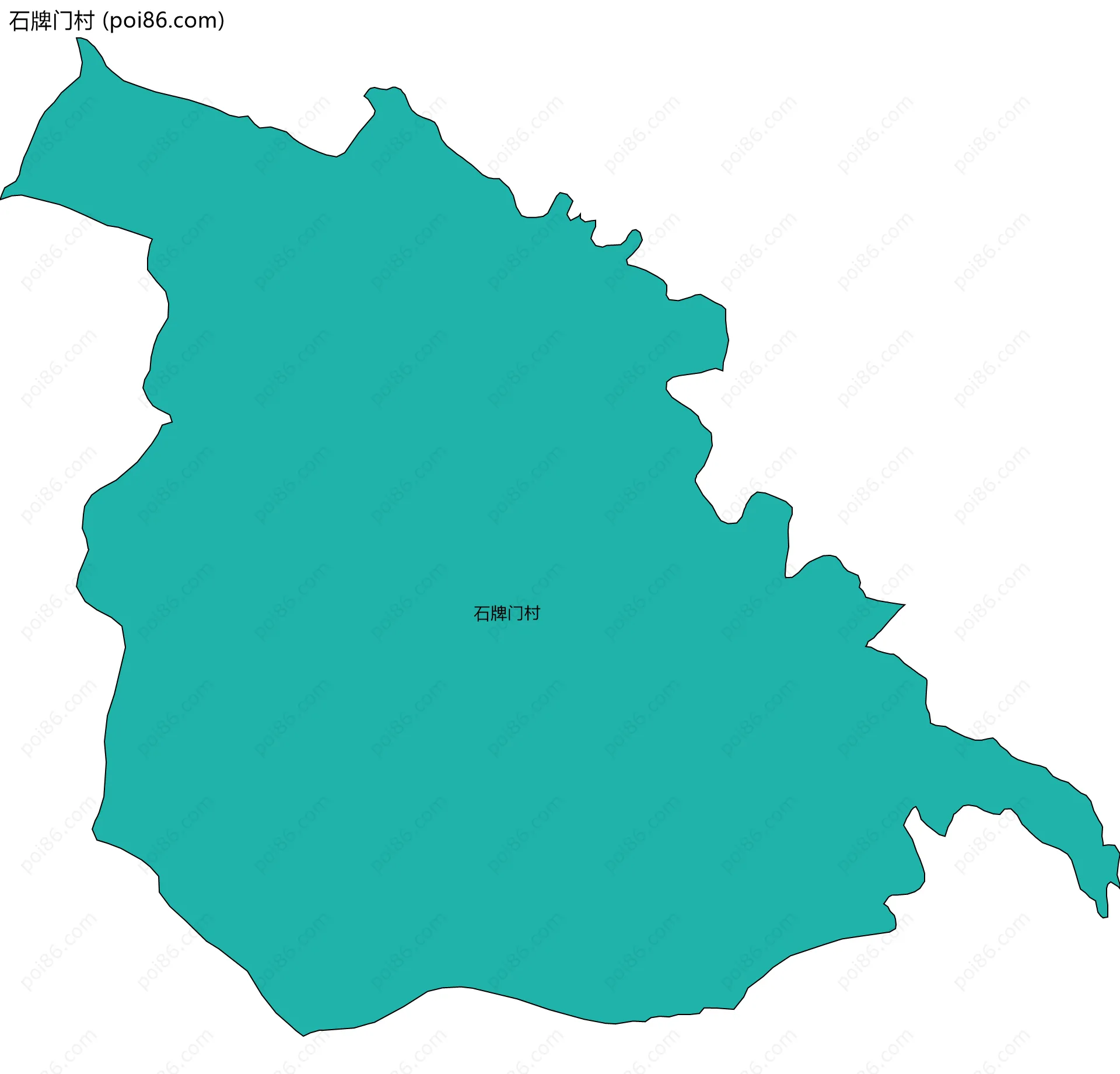 石牌门村边界地图