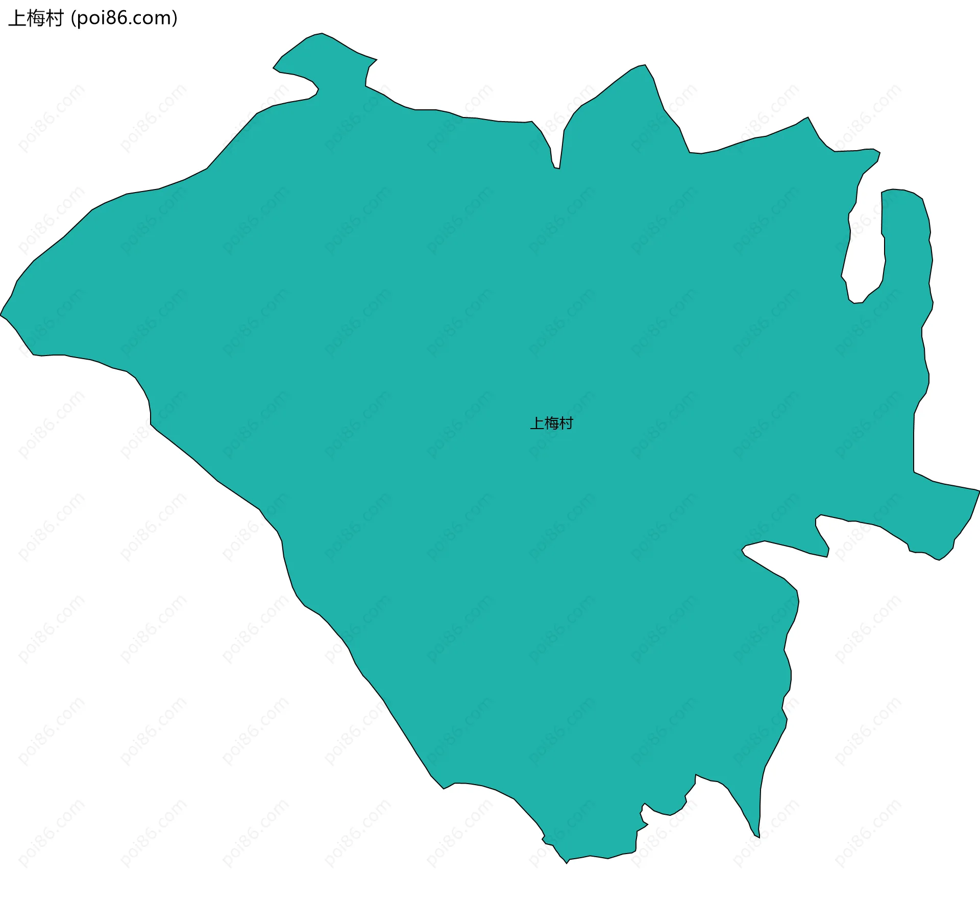 上梅村边界地图