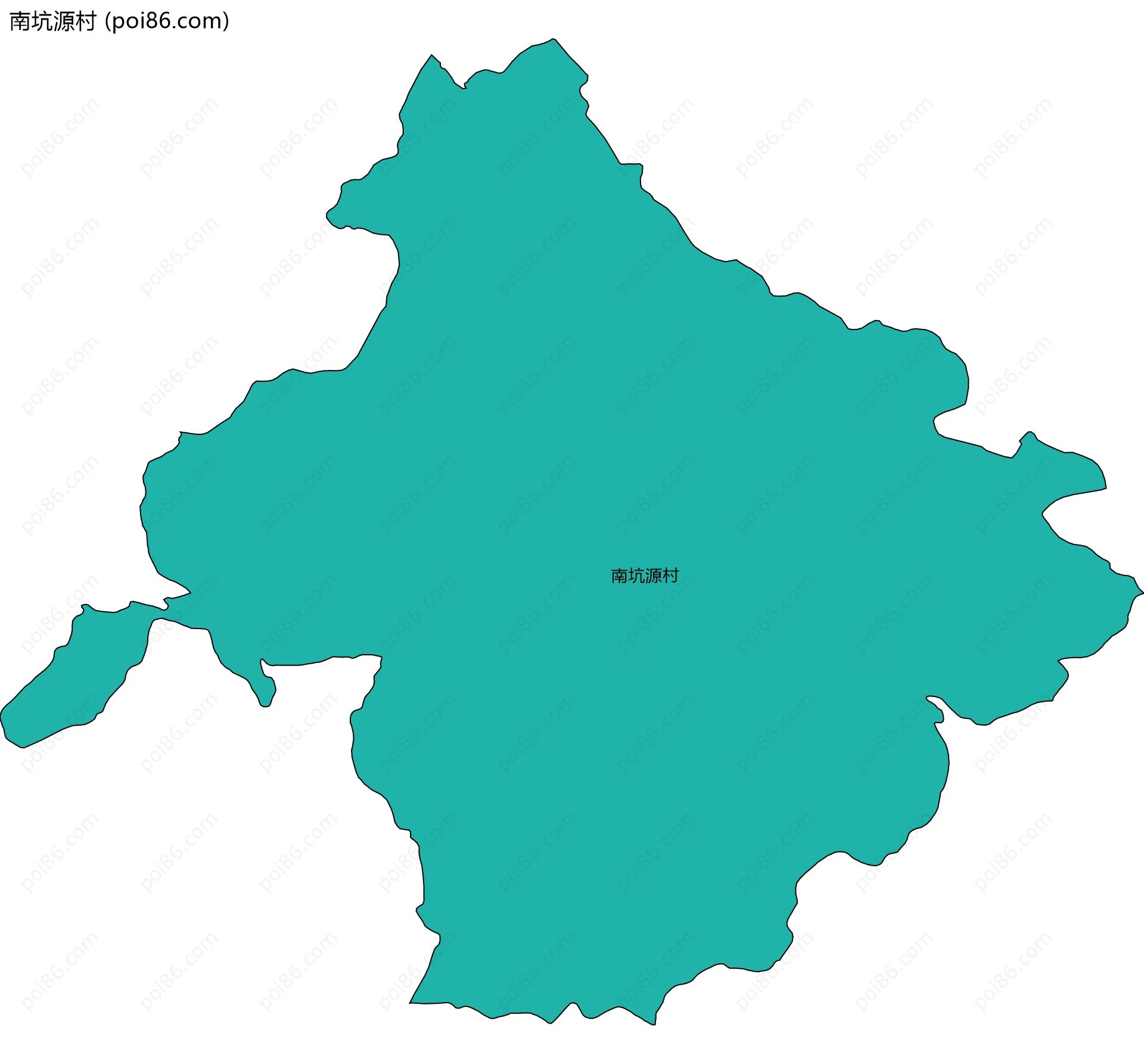 南坑源村边界地图
