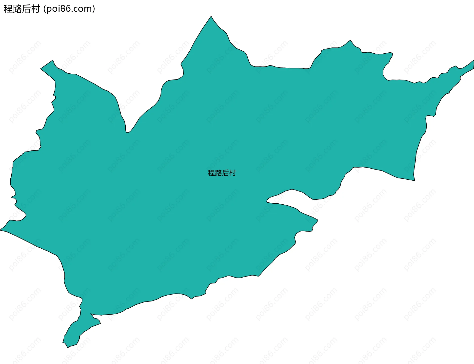 程路后村边界地图