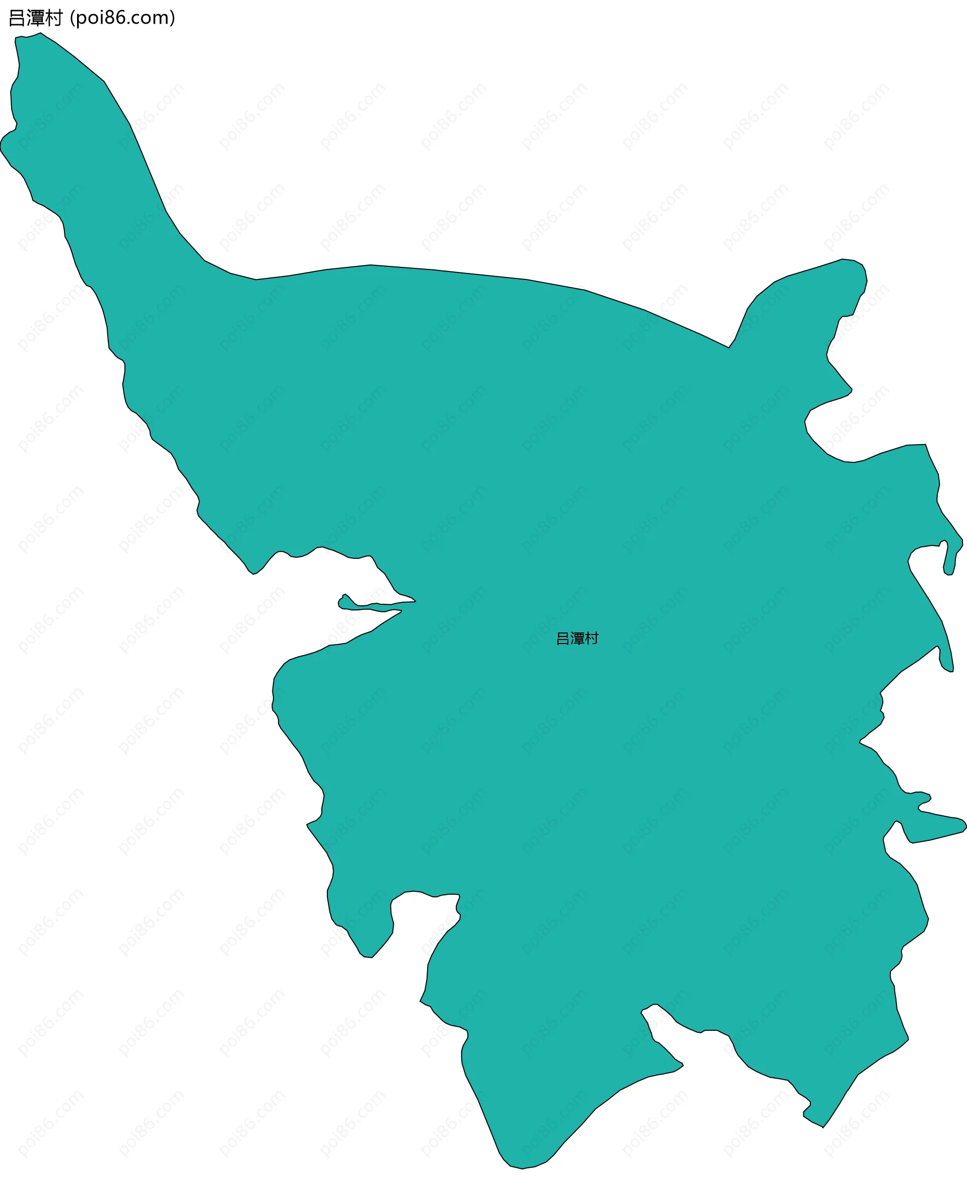 吕潭村边界地图