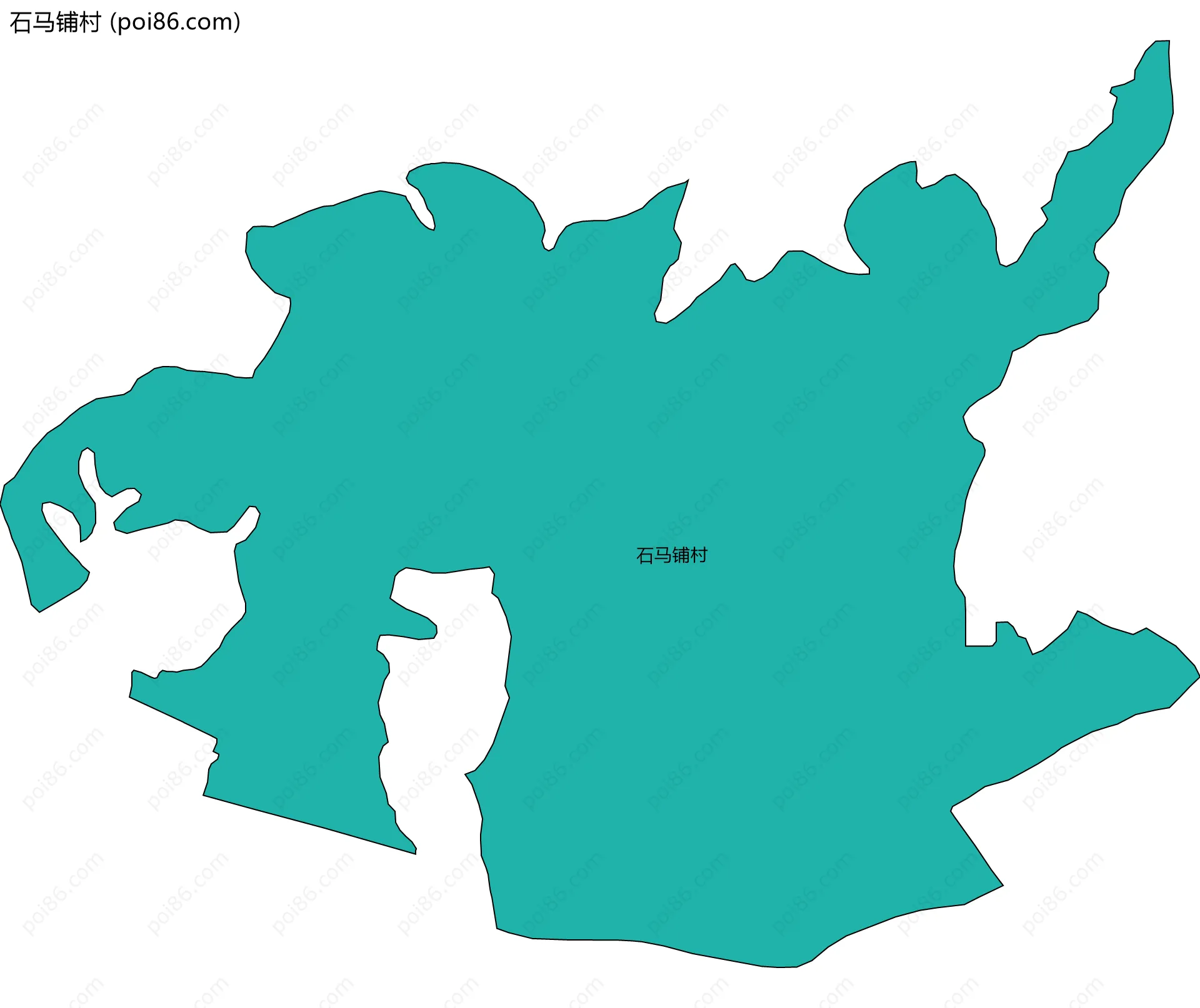 石马铺村边界地图