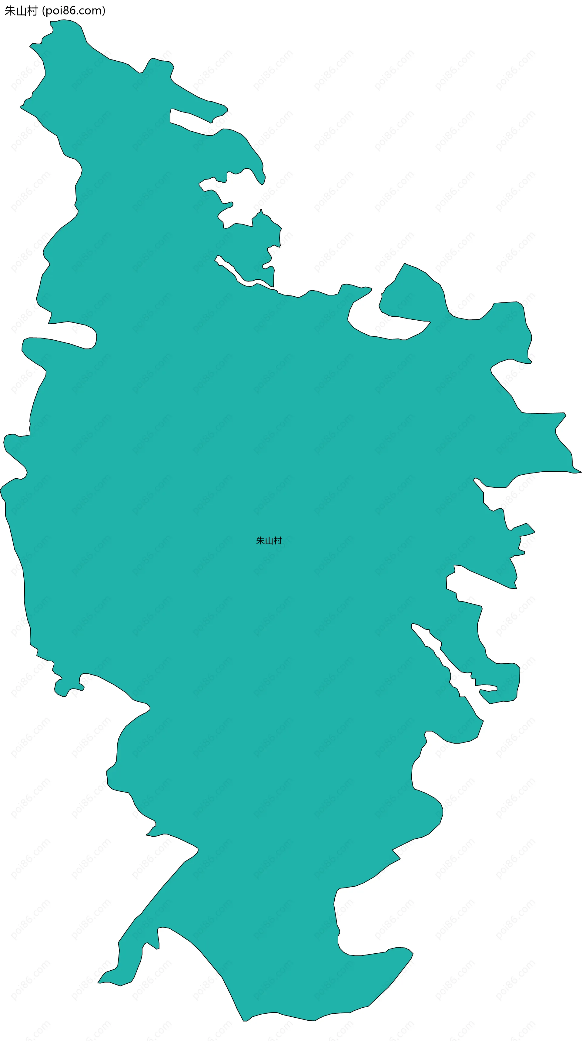 朱山村边界地图