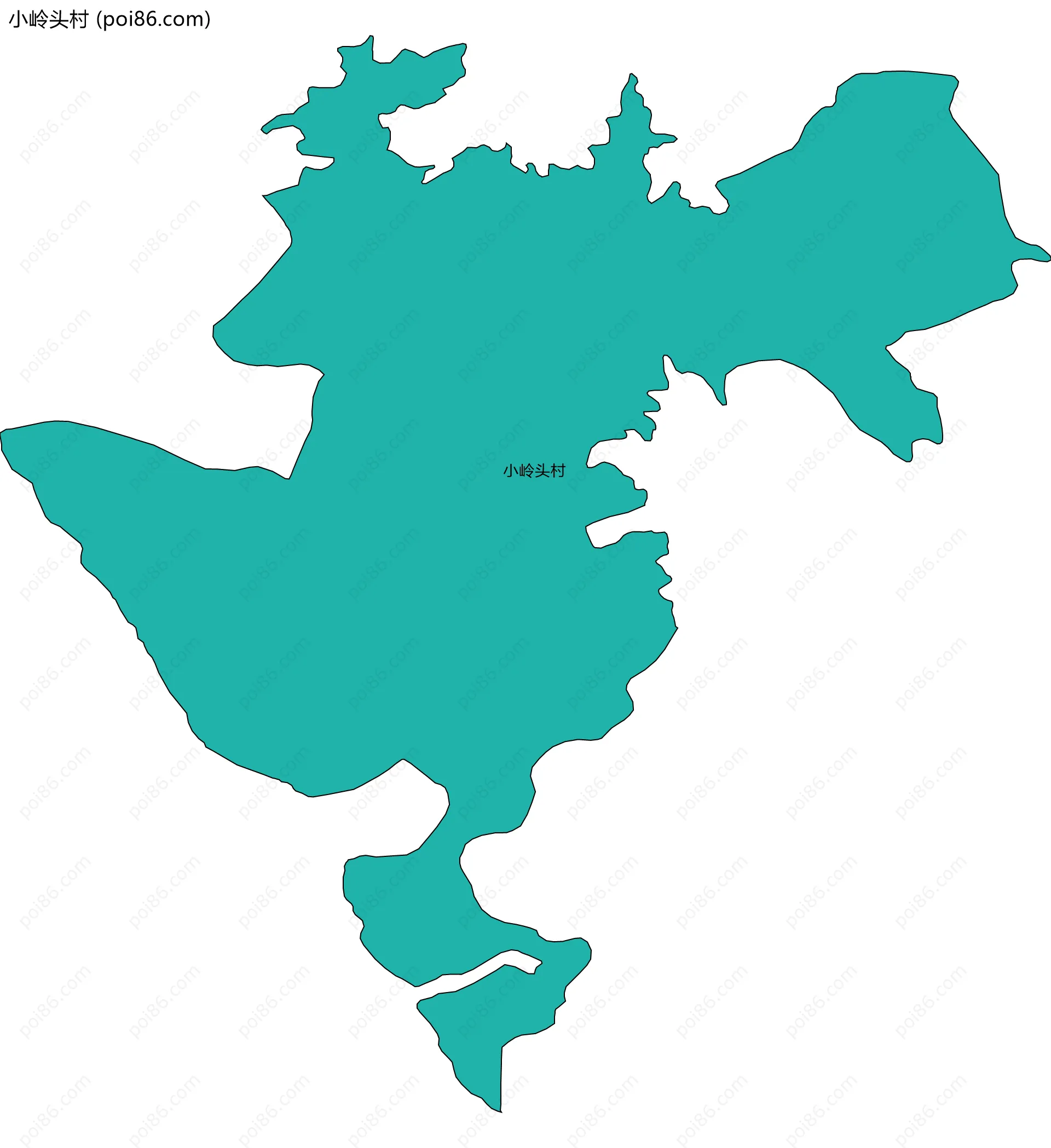 小岭头村边界地图