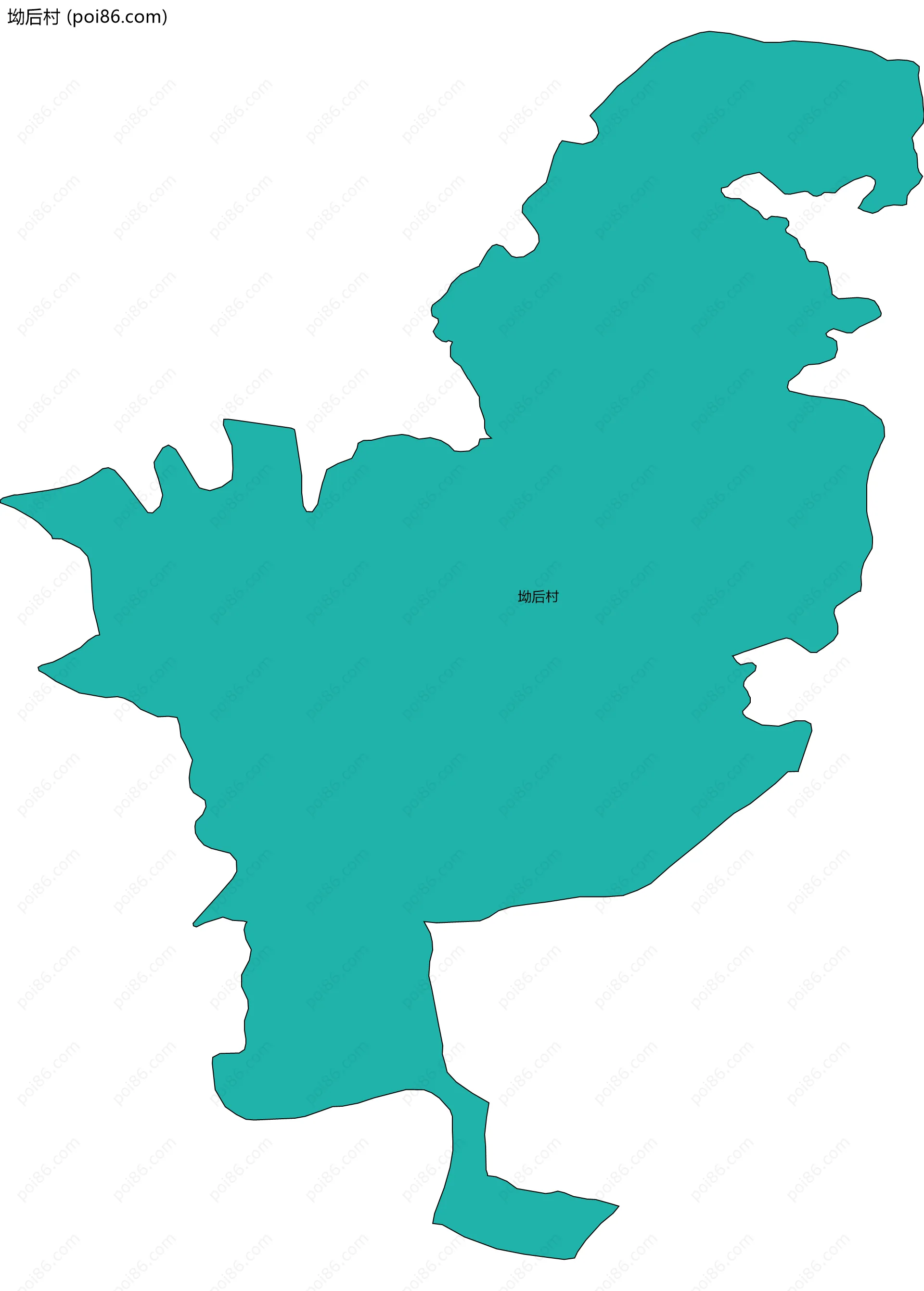 坳后村边界地图