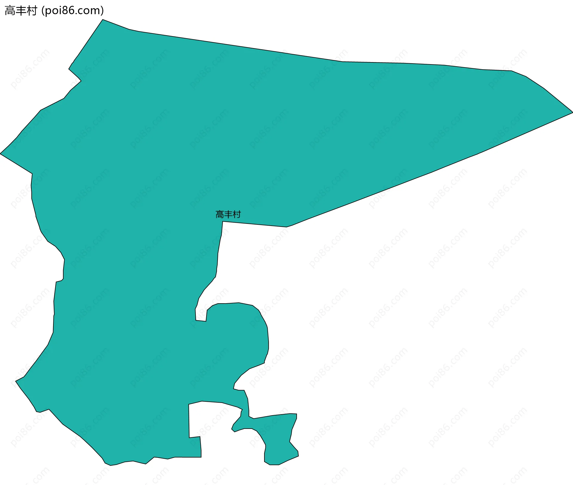 高丰村边界地图