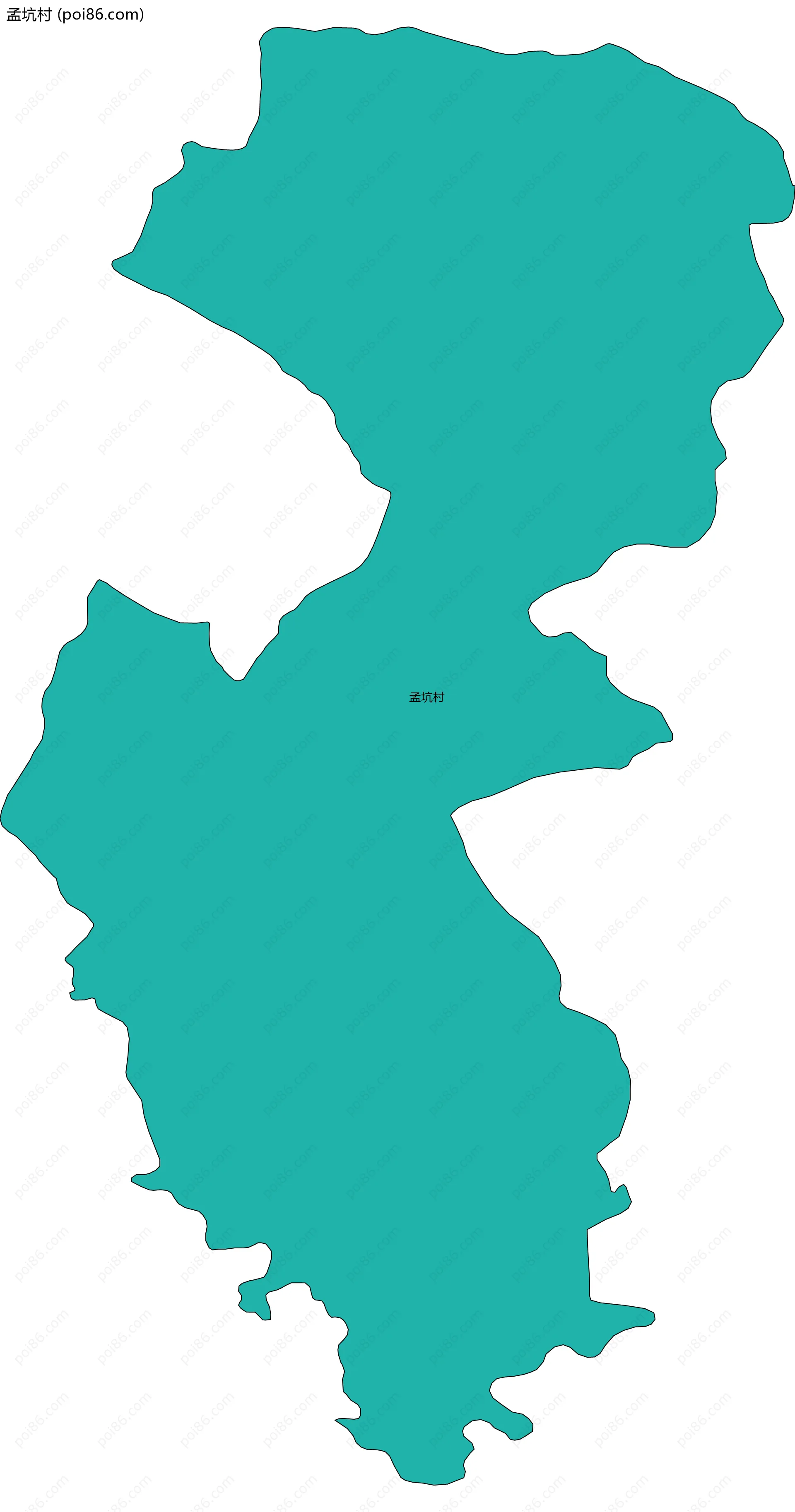 孟坑村边界地图