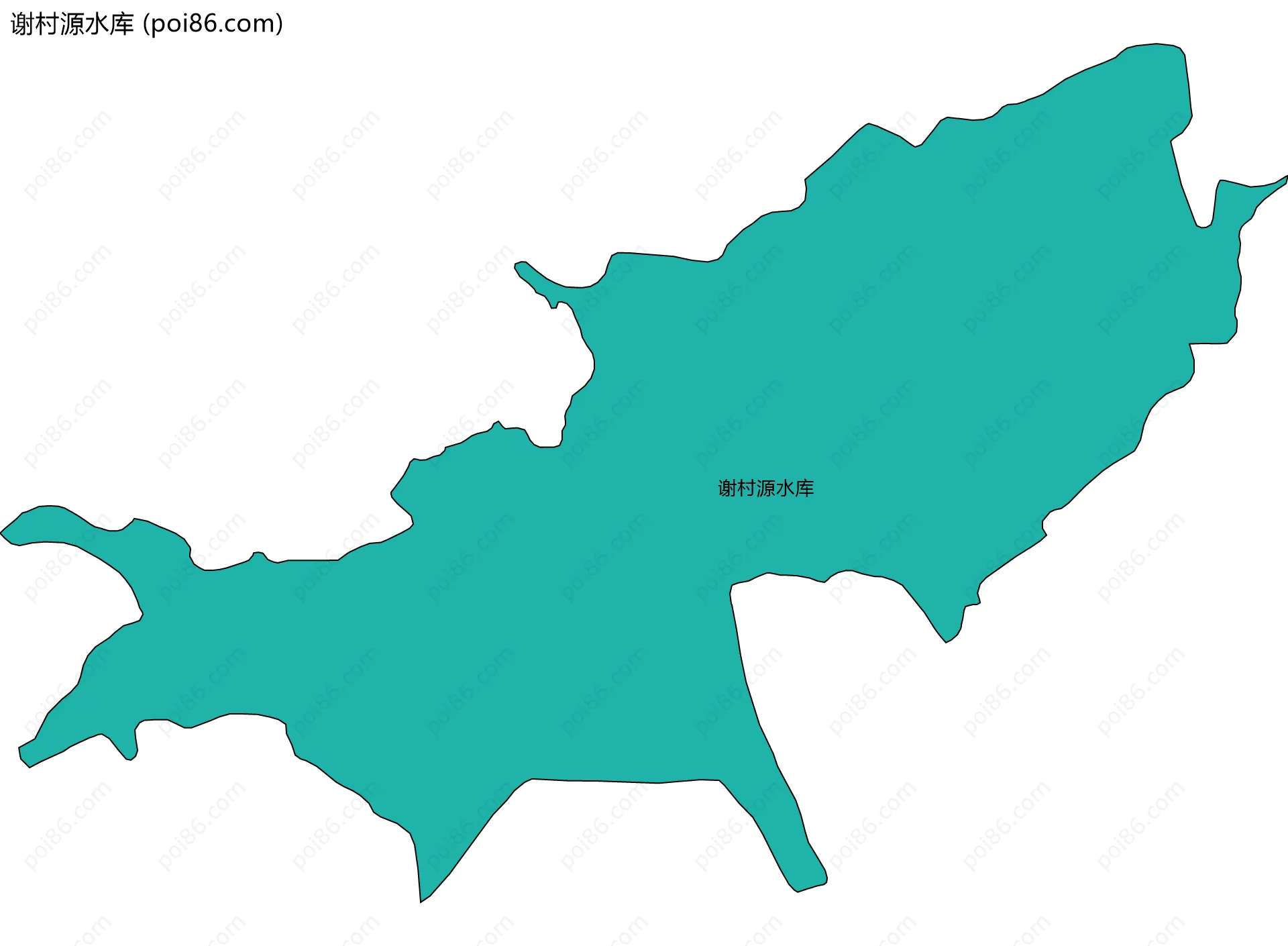 谢村源水库边界地图
