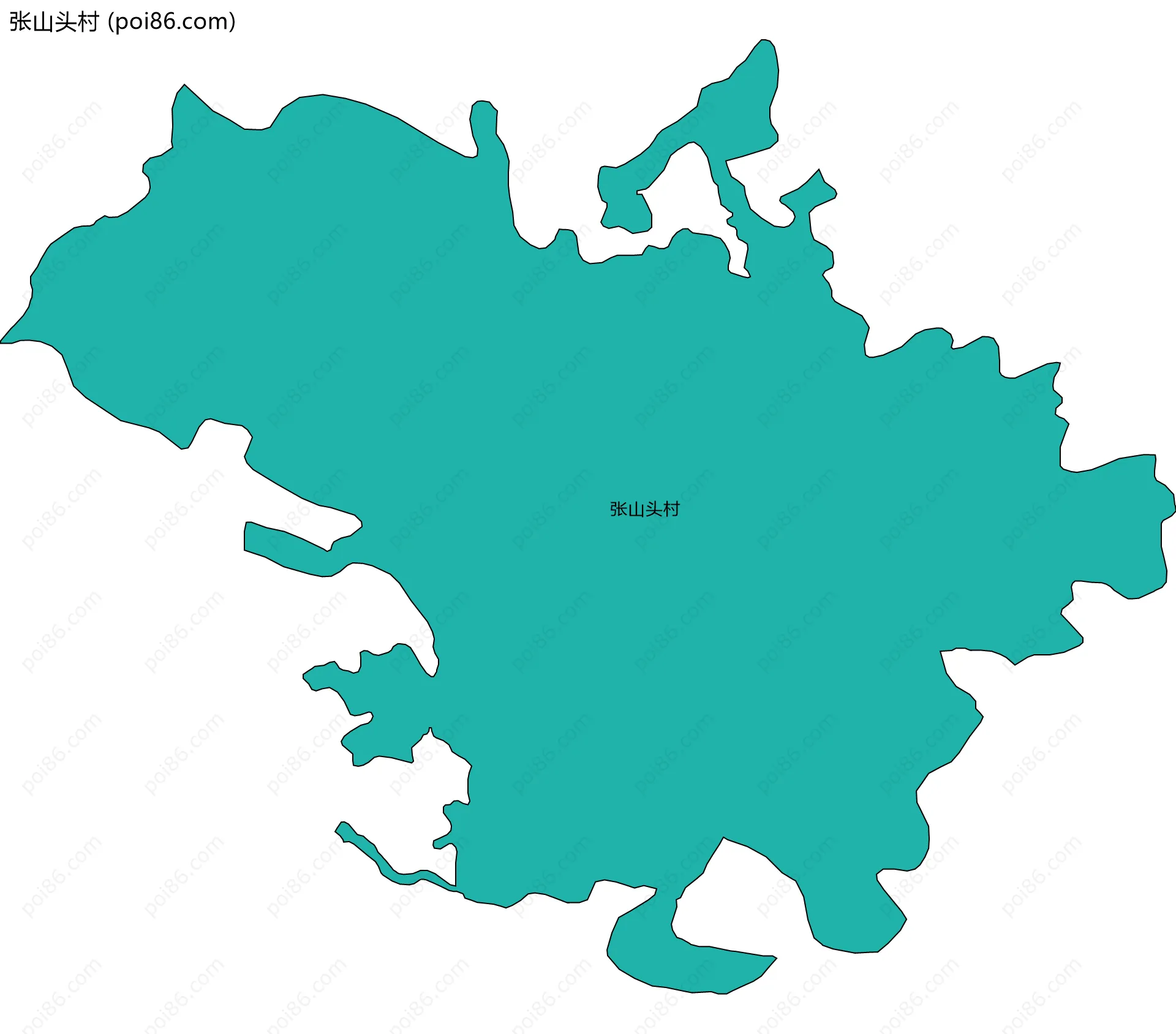 张山头村边界地图