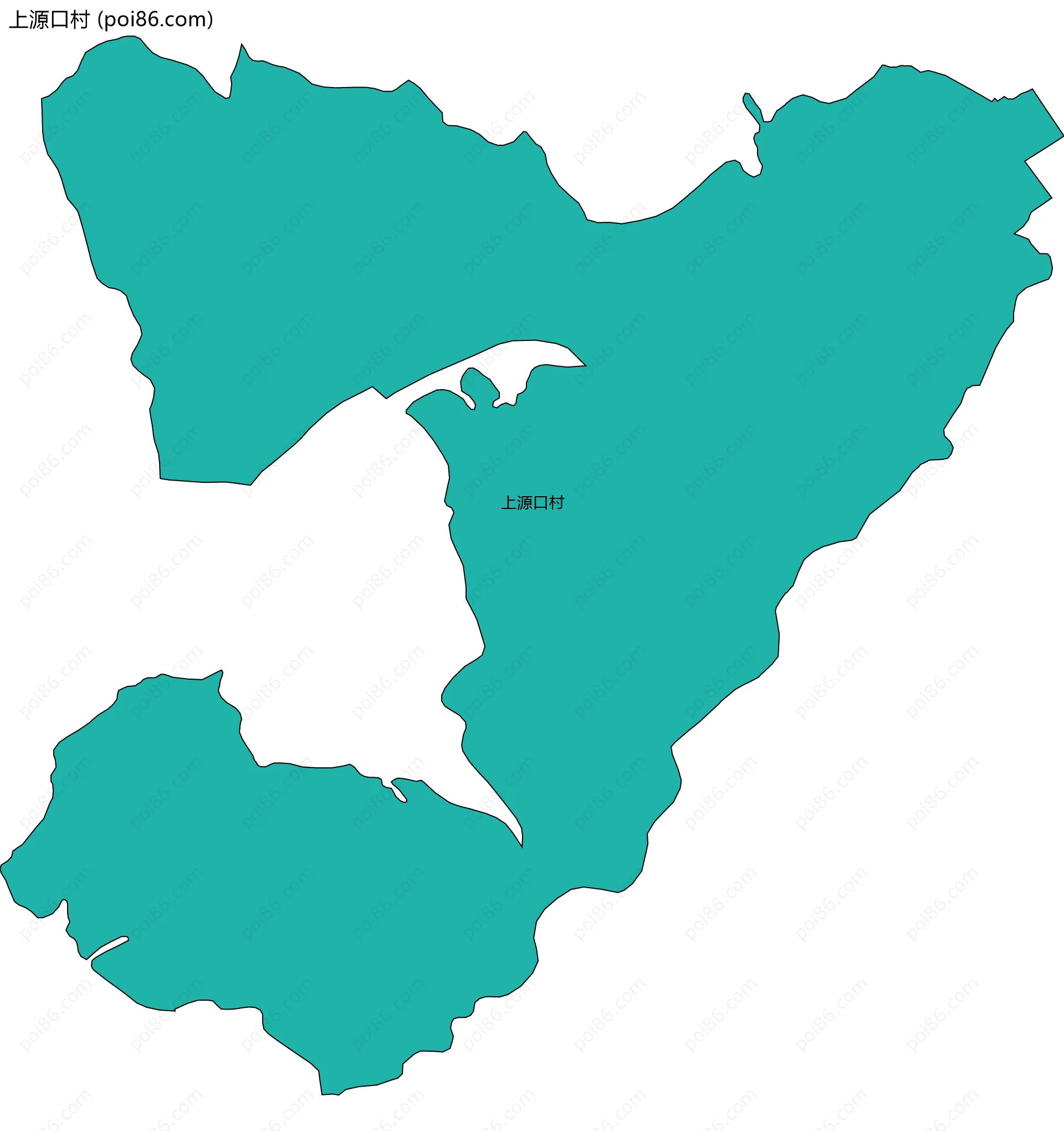 上源口村边界地图