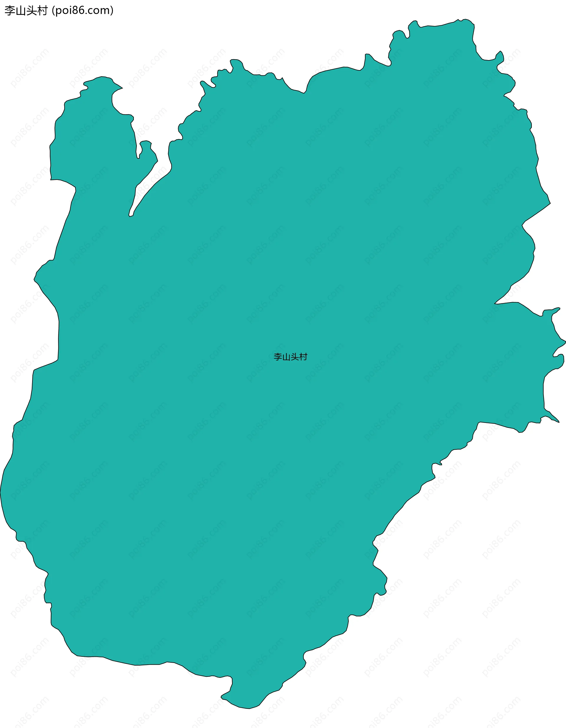 李山头村边界地图
