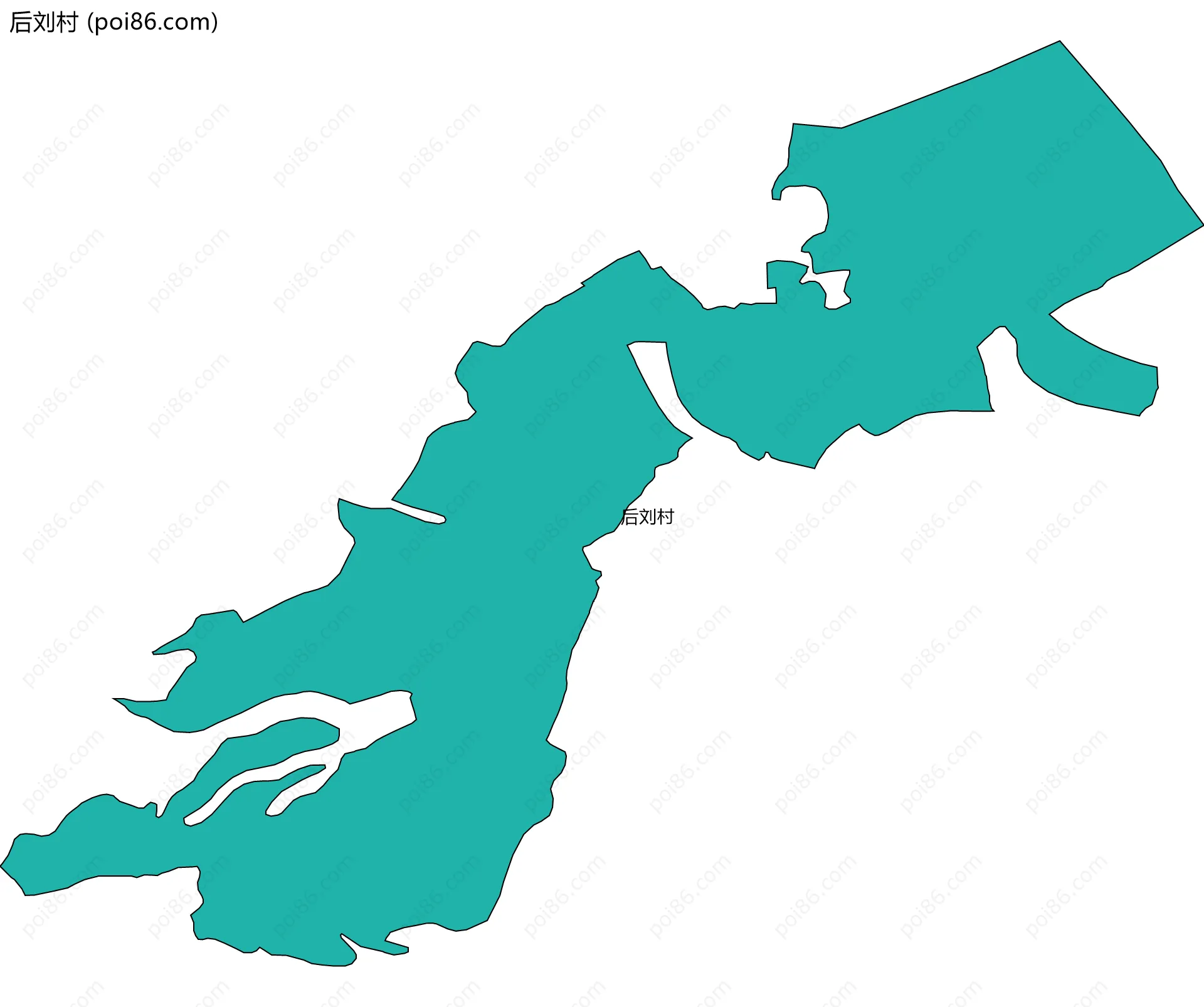 后刘村边界地图
