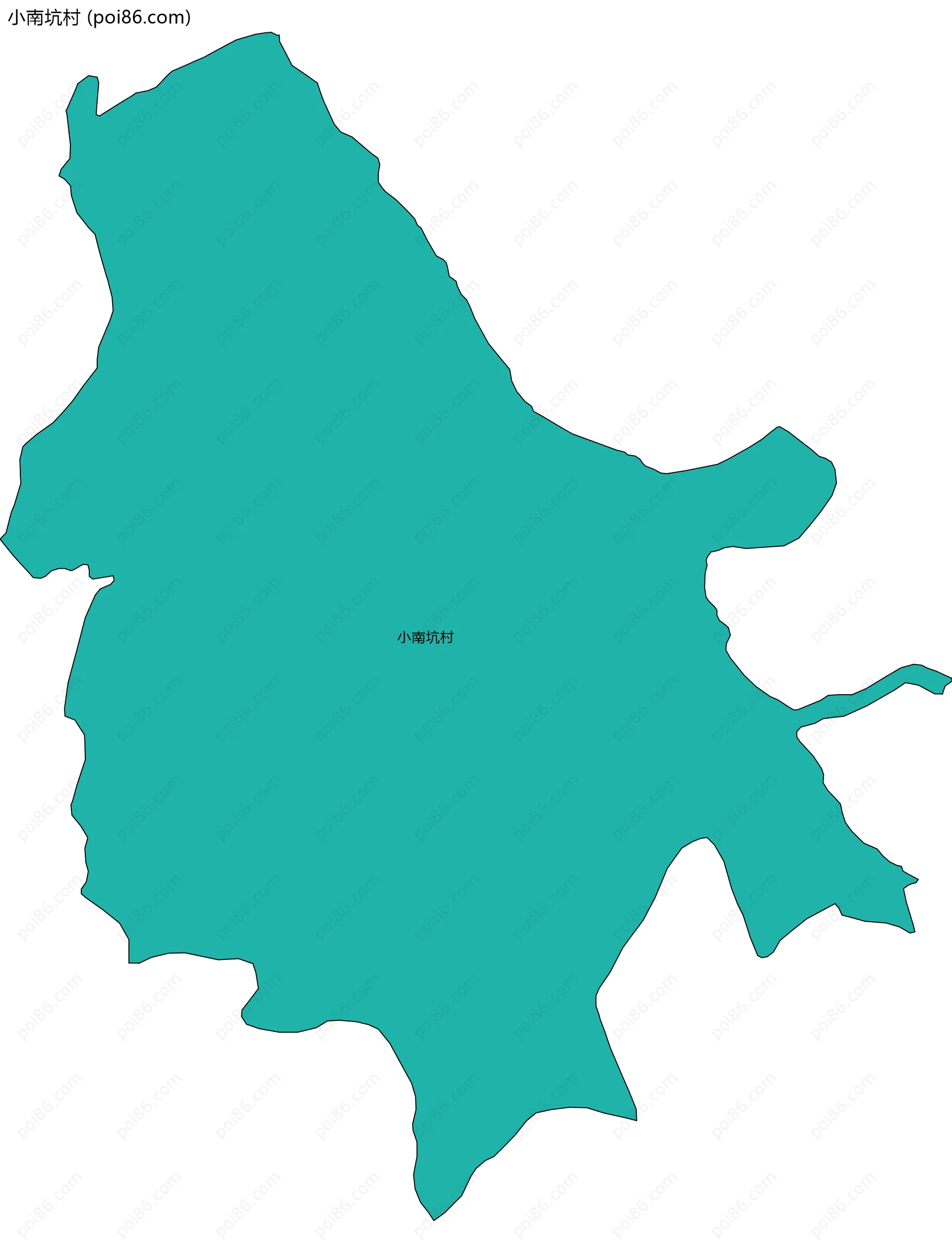 小南坑村边界地图