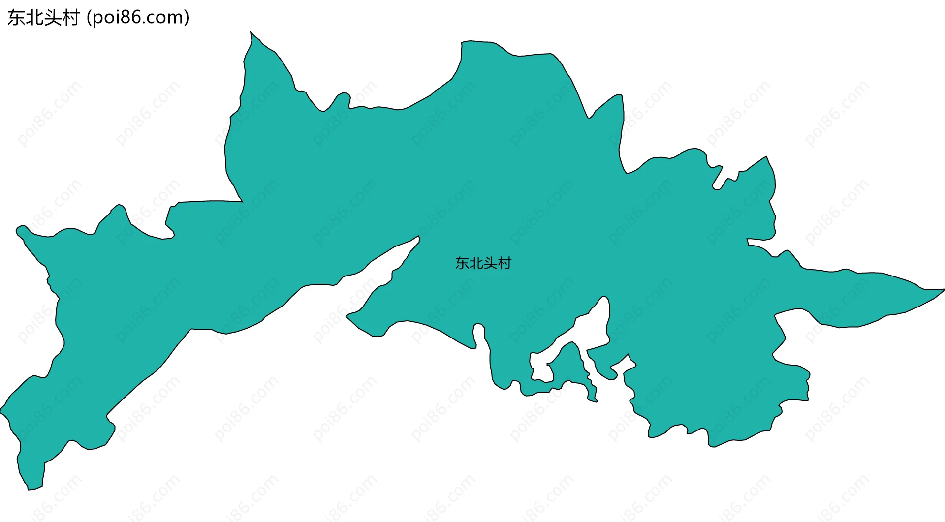 东北头村边界地图