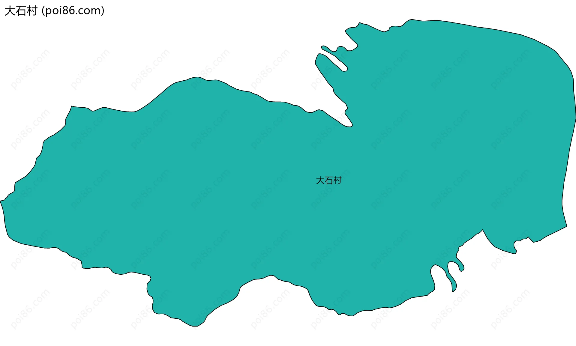 大石村边界地图