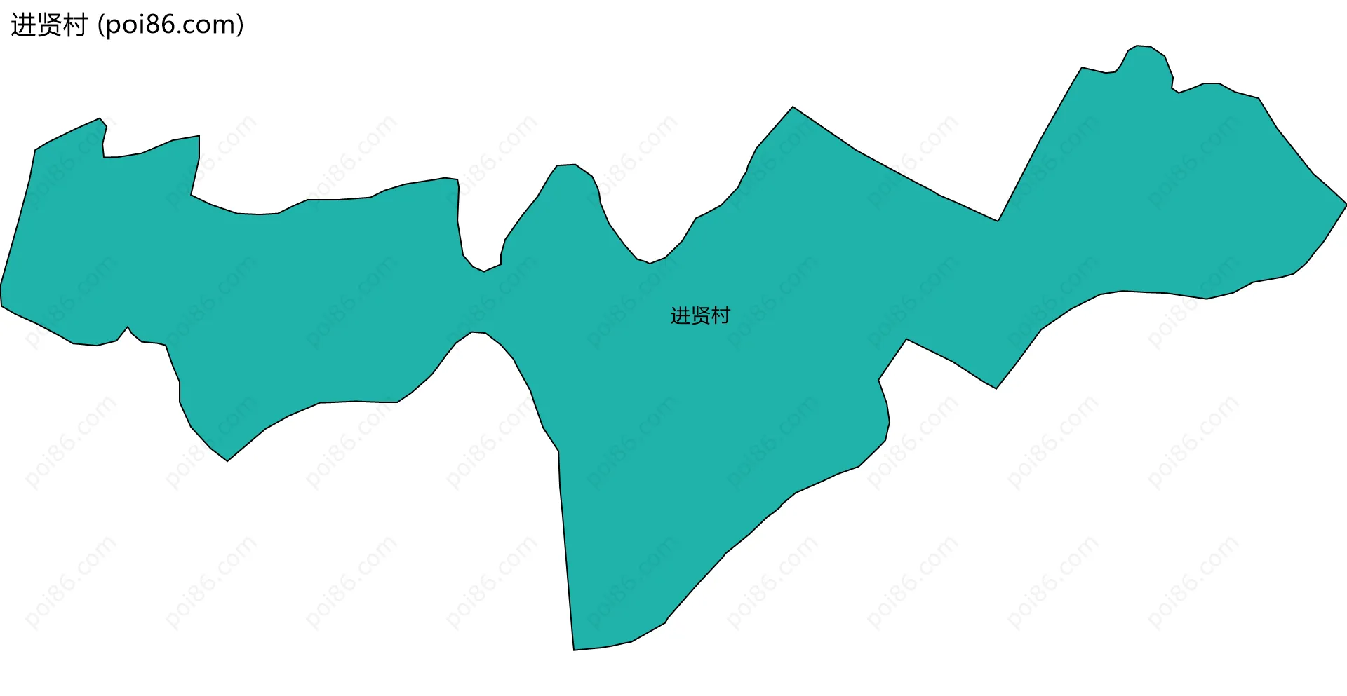 进贤村边界地图