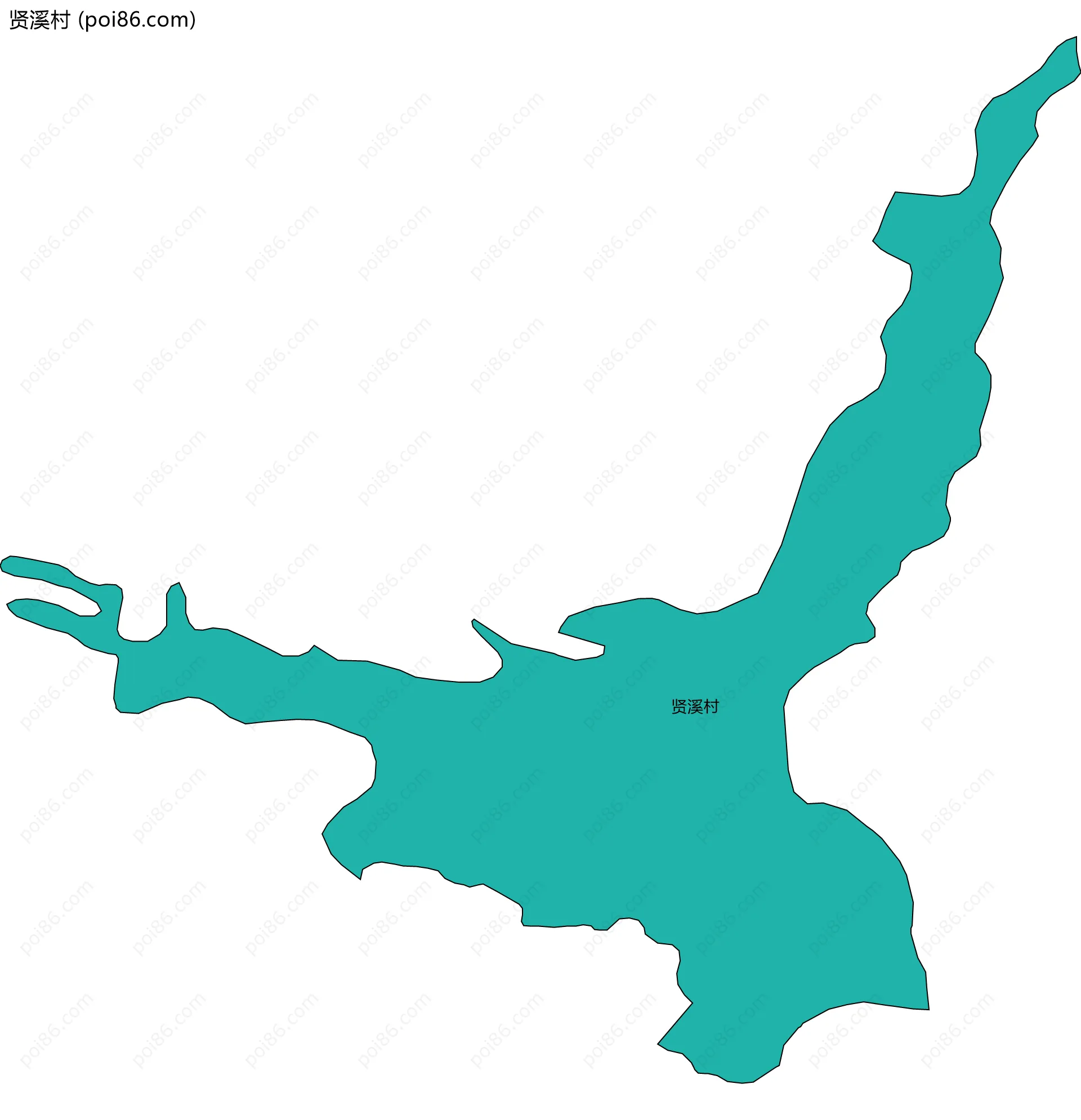 贤溪村边界地图